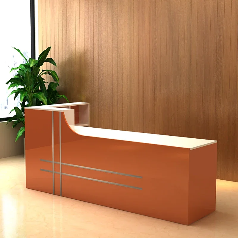 

Front Reseption Desk For Salon Cash Counter Checkout Store Clinic Reception Desk L Shaped Meuble Comptoire Caisse Furniture