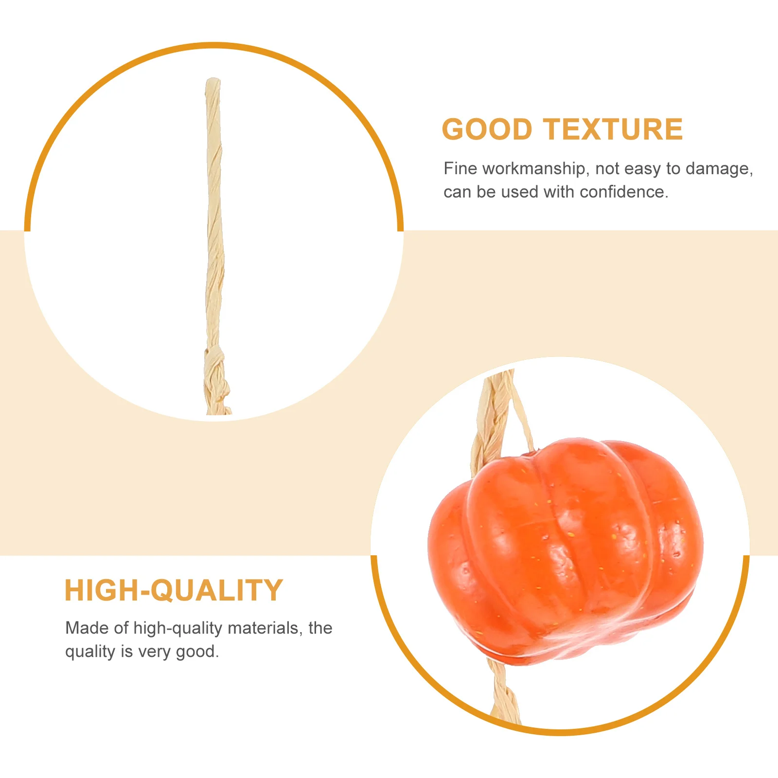 

3Pcs Artificial Pumpkin String Decor Lifelike Hanging Harvest Festival Party Layout Prop Wall Decoration Photo Props