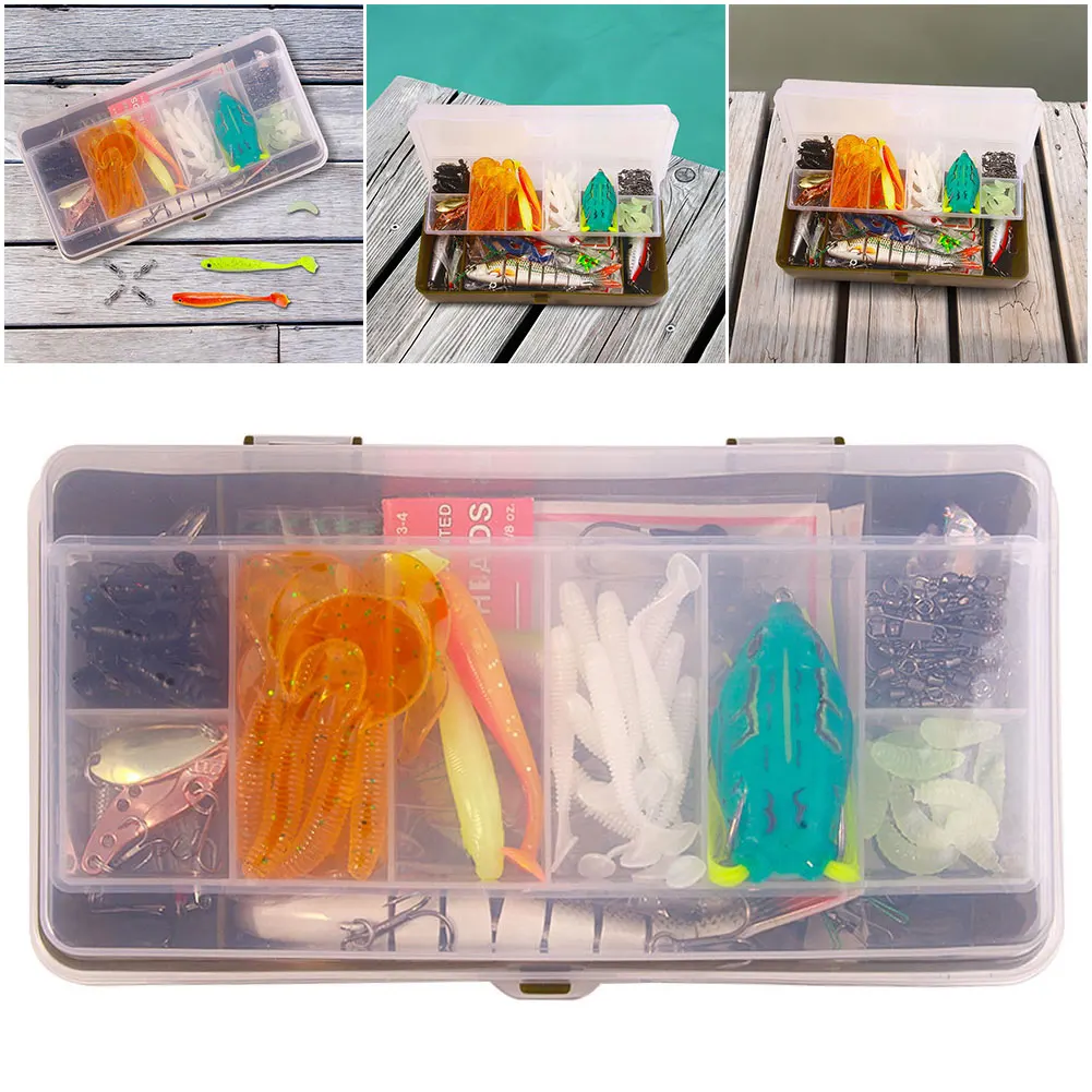 

Набор рыболовных приманок: мягкие и твердые приманки, крючки, вертлюги для ловли басса, щуки, крэнкбейты, аксессуары для снастей