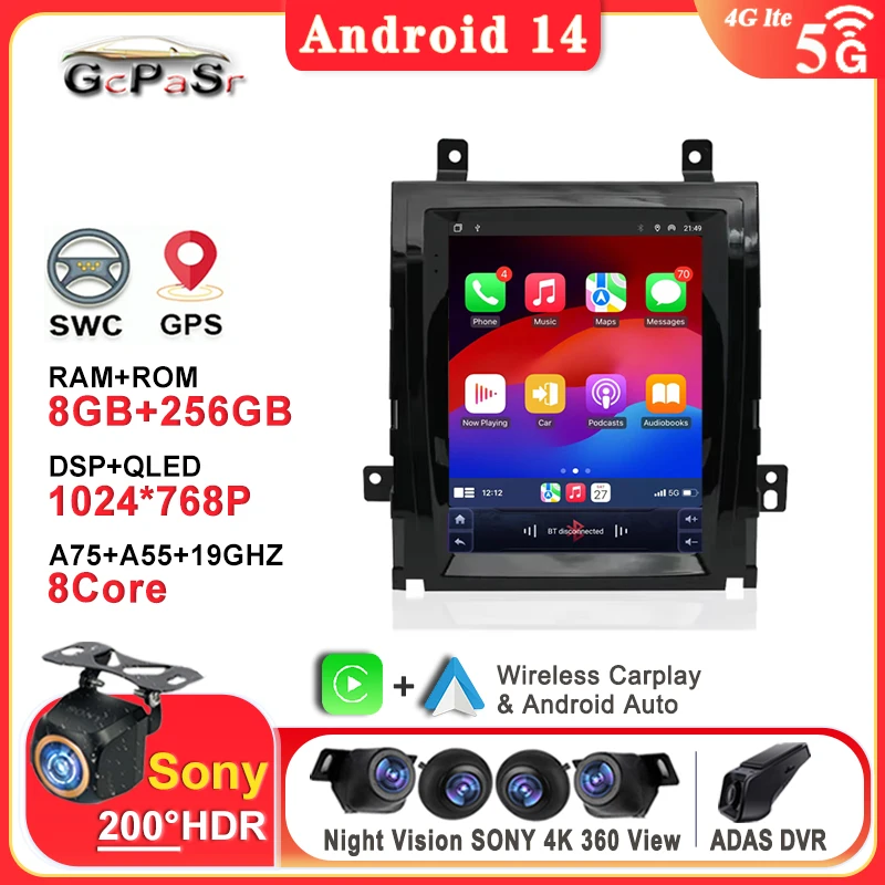 

Car DVD 9.7 Inch For Cadillac Escalade 2007 2008 2009 2010 - 2013 Android 14 Auto Radio Stereo Multimedia Navigation Head Unit