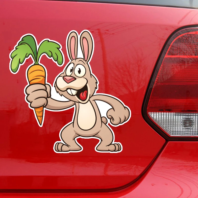 V1753 # ملصقات السيارات أرنب مع الجزر مقاوم للماء الفينيل ملصق مائي اكسسوارات السيارات ديكور Pegatinas الفقرة Coche #4