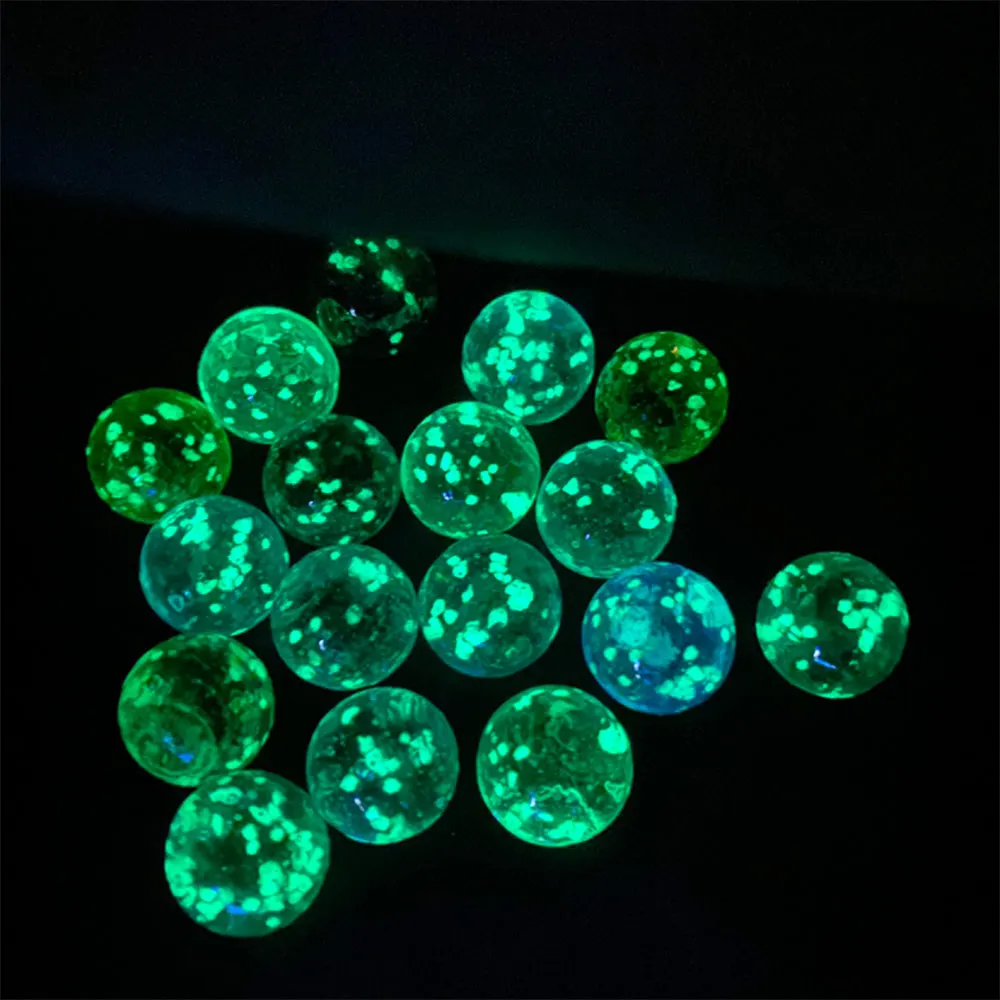 10pcs/pack Luminous Glass Balls Children Toys 12mm Cream Console Game Pinball Machine Cattle Small Marbles Pat Toy Beads