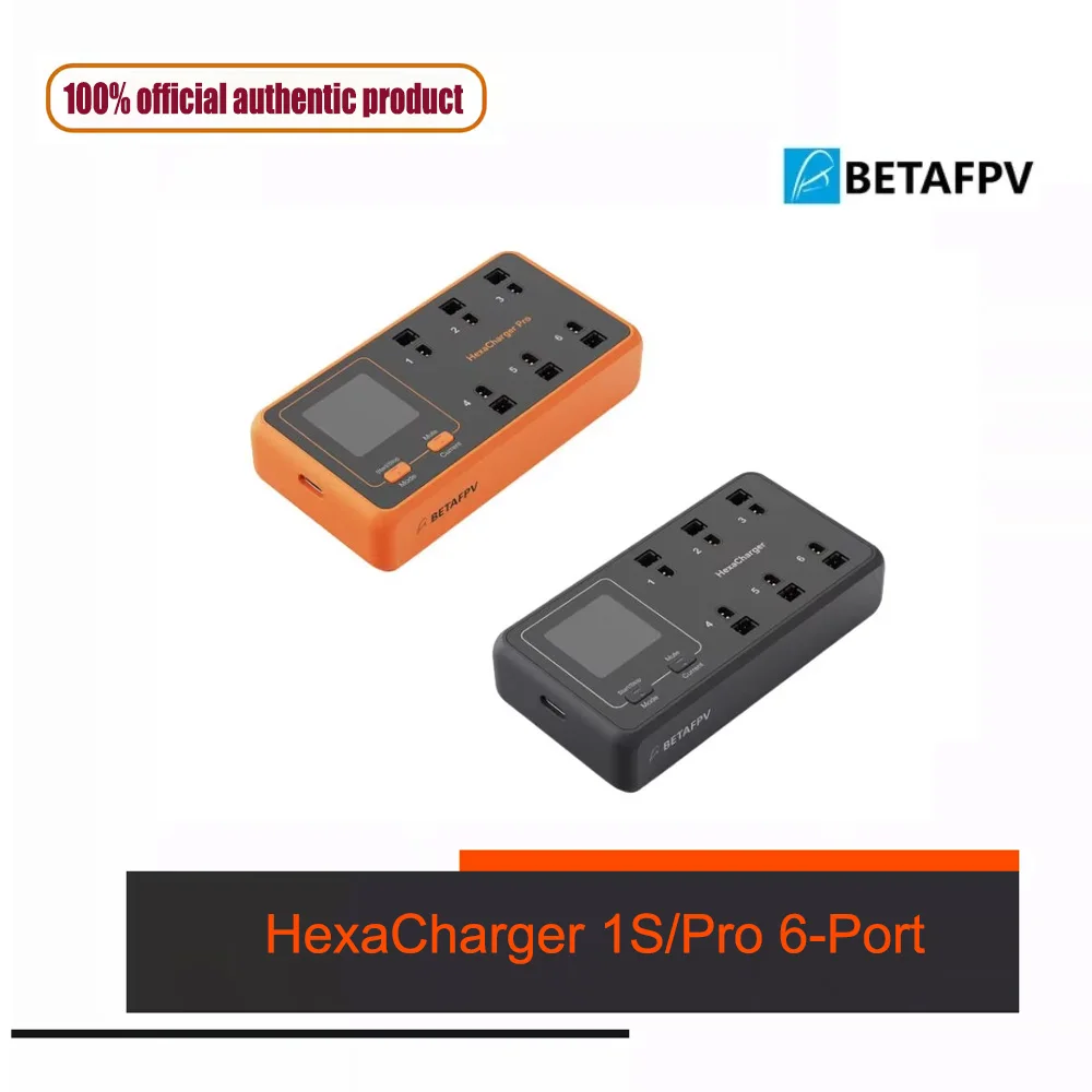 

Зарядное устройство BETAFPV HexaCharger 1S/Pro на 6 портов, 24-78 Вт, PD3.0 Type-C 3A макс. на порт, BT2.0/PH2.0 для FPV-дронов Tiny Whoop