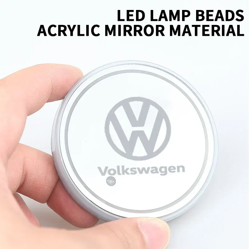 1/2 قطعة LED سيارة مضيئة كوستر حامل الكأس المضادة للانزلاق حصيرة ل Volkswagen مازدا أوبل نيسان سكودا بيجو سيتروين لكزس داسيا تسلا