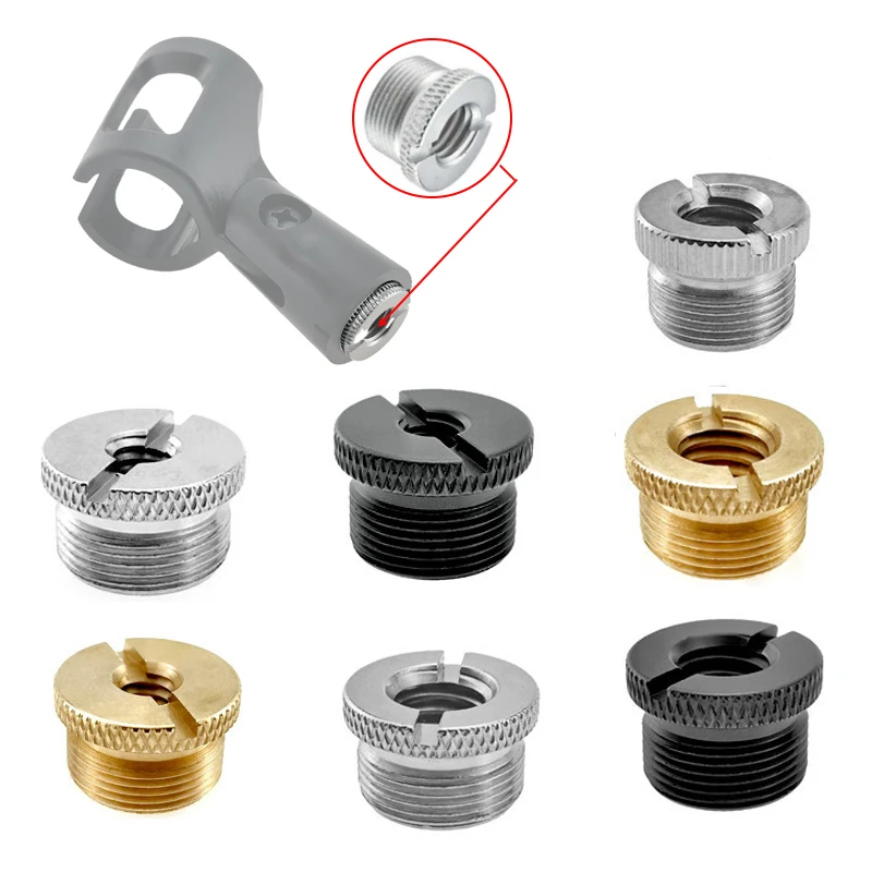 Microphone Bracket 5/8-27 to 1/4 3/8 Conversion Screw 5/8-27 Inch Screw Microphone Bracket Adapter Photography Accessories