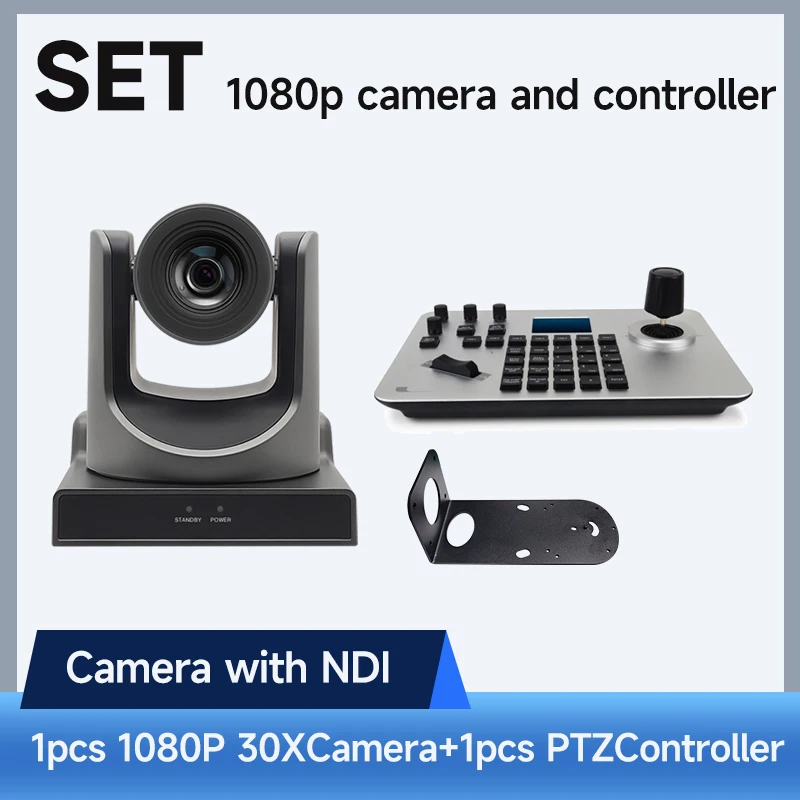 SMTAV 1080P SDI PTZ Camera 30X Zoom HDMI IP Live Streaming Camera Support POE for Church Meeting and IP Keyboard controller