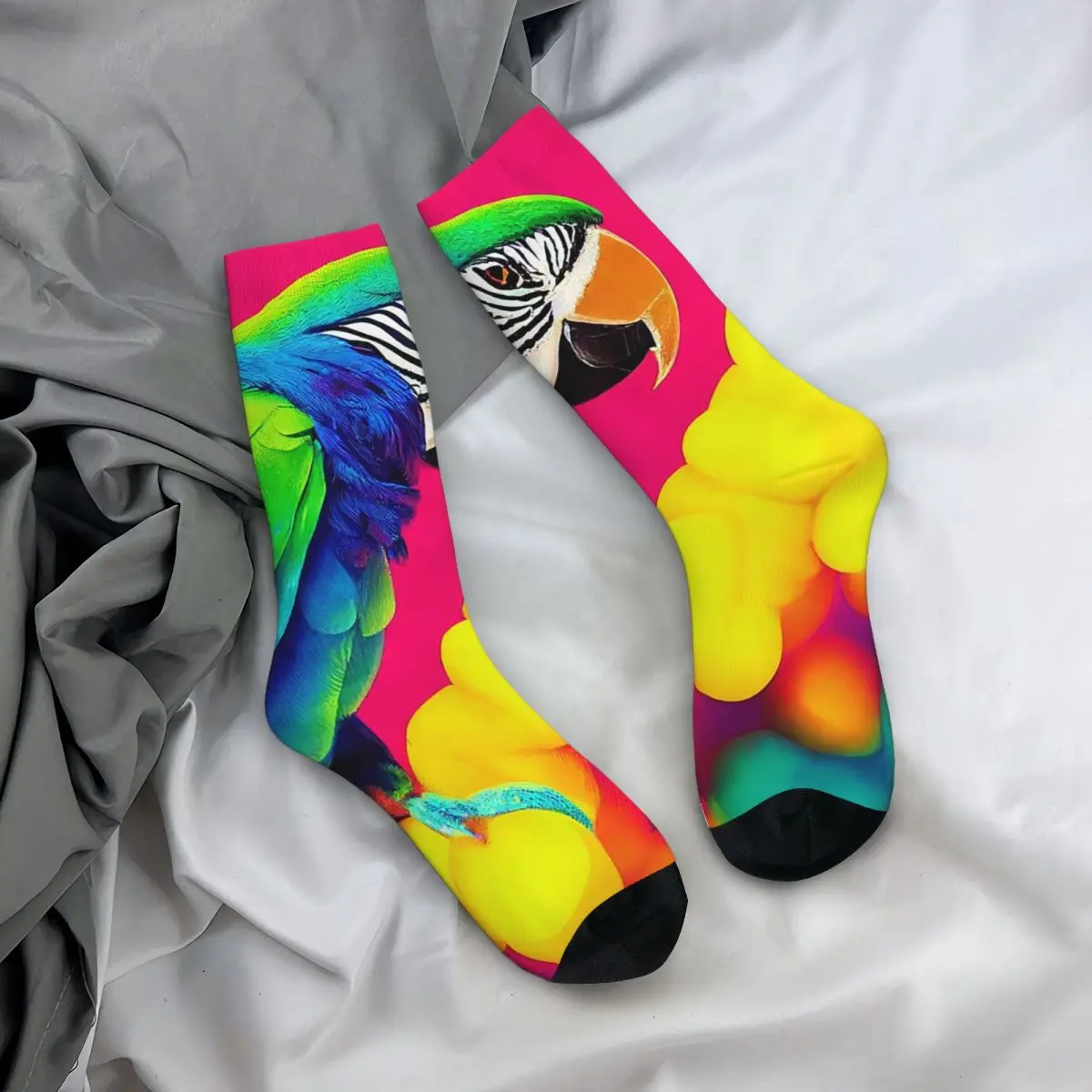 

Носки на все сезоны с принтом поп-арт: попугай, неразлучник, волнистый попугай. Длинные носки в стиле хип-хоп для мужчин и женщин. Подарки на День святого Валентина.