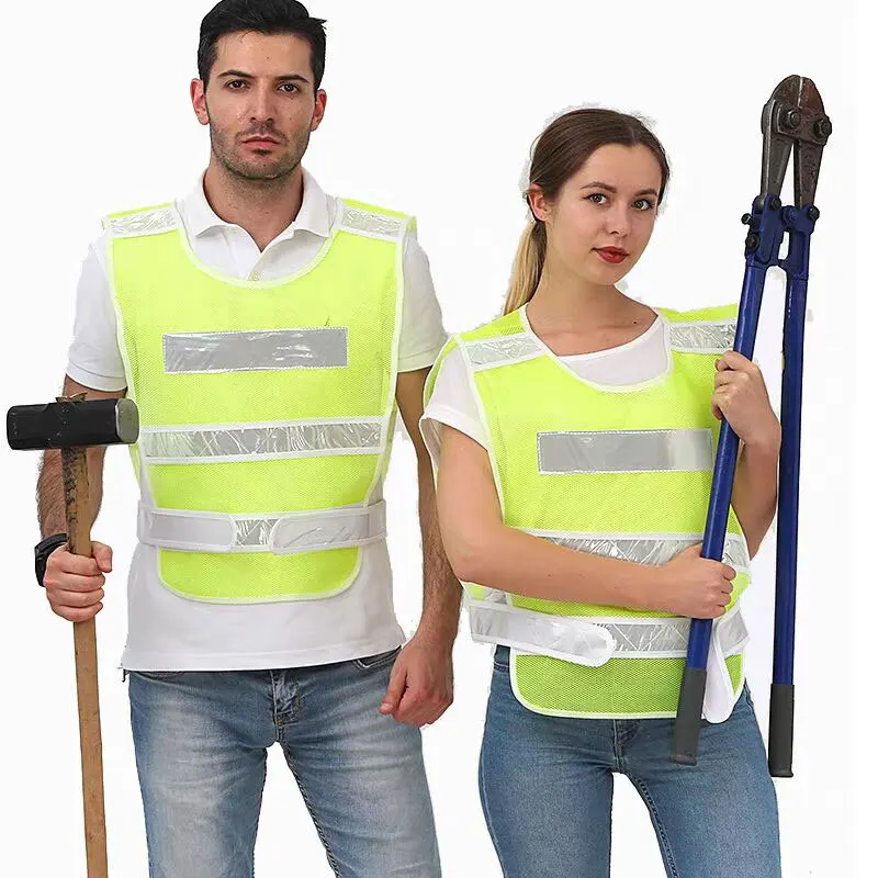 

Reflective Safe Vests Traffic Warning Vests Construction Site Public Reflective Clothing Breathable Mesh Reflective Safety Suits
