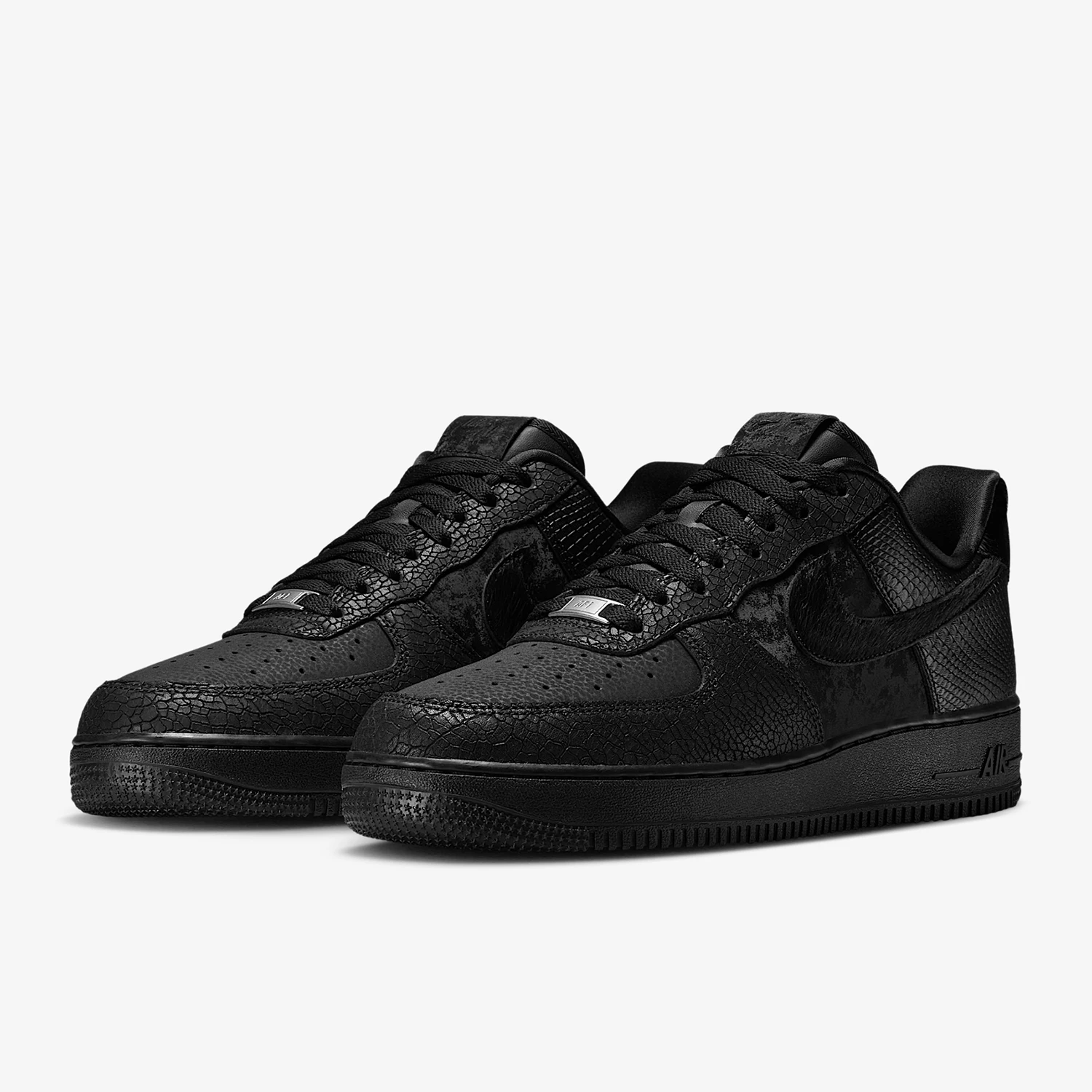 Nike véritable Air Force 1 chaussures de basket-ball basses décontractées en cuir pour hommes HQ1977-001