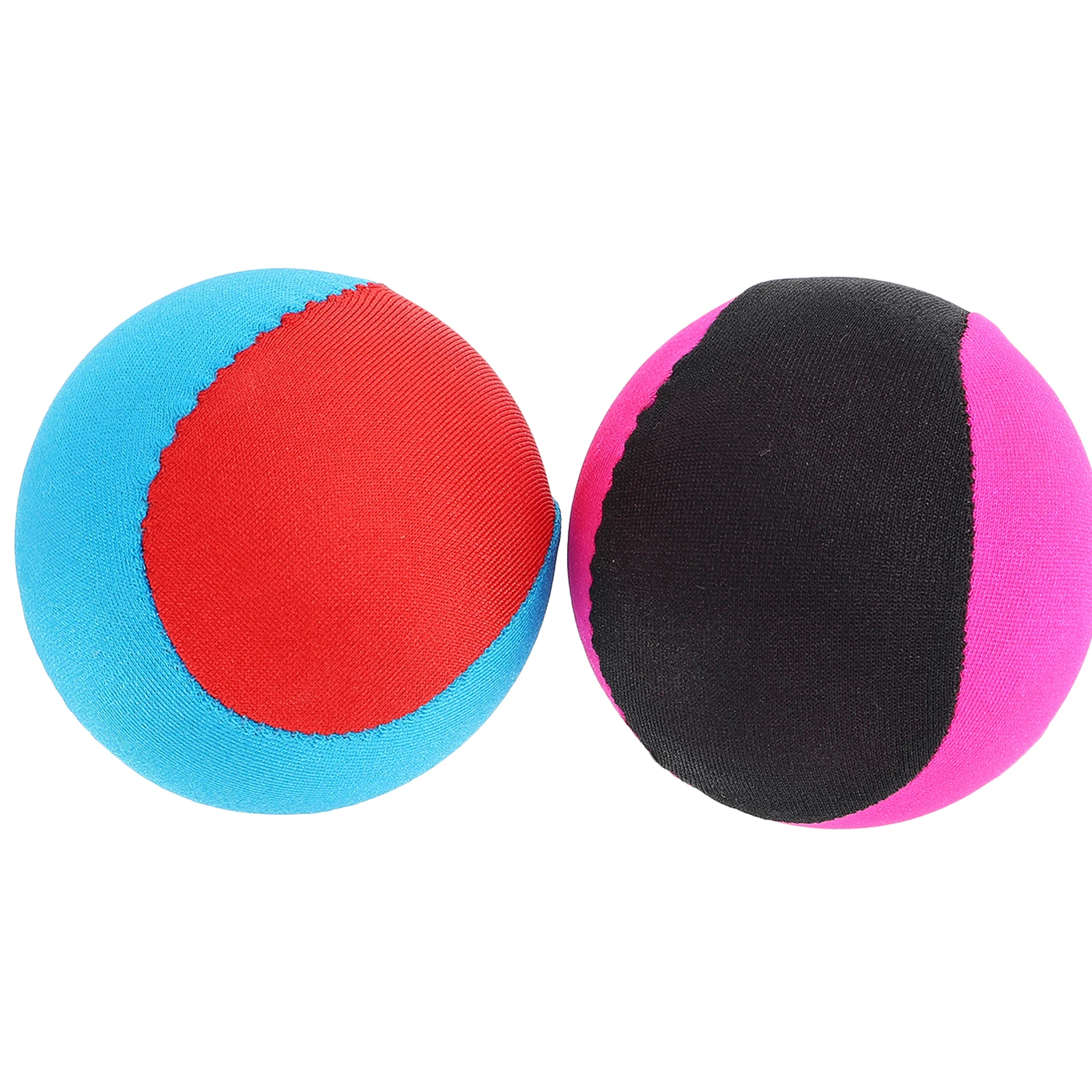 

2 Pcs 6cm Elastic Pink Black Blue Color Bouncy Pool Beach Summer Outdoor Toys Lightweight Compact Size Fun Jumping Balls