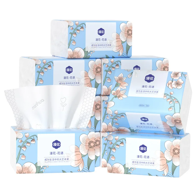 Drawing Paper Household Toilet Paper Affordable Pack Napkins Thickened 5 Layers of Paper Towels Napkins Napkins Facial Tissues