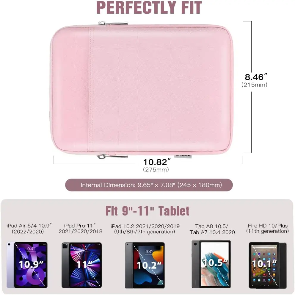 Tablet Sleeve Case for iPad 10.2 2021-2019, iPad Air 5 4 10.9, iPad Pro 11 2021-2018,Galaxy Tab A8 10.5/ S8 11