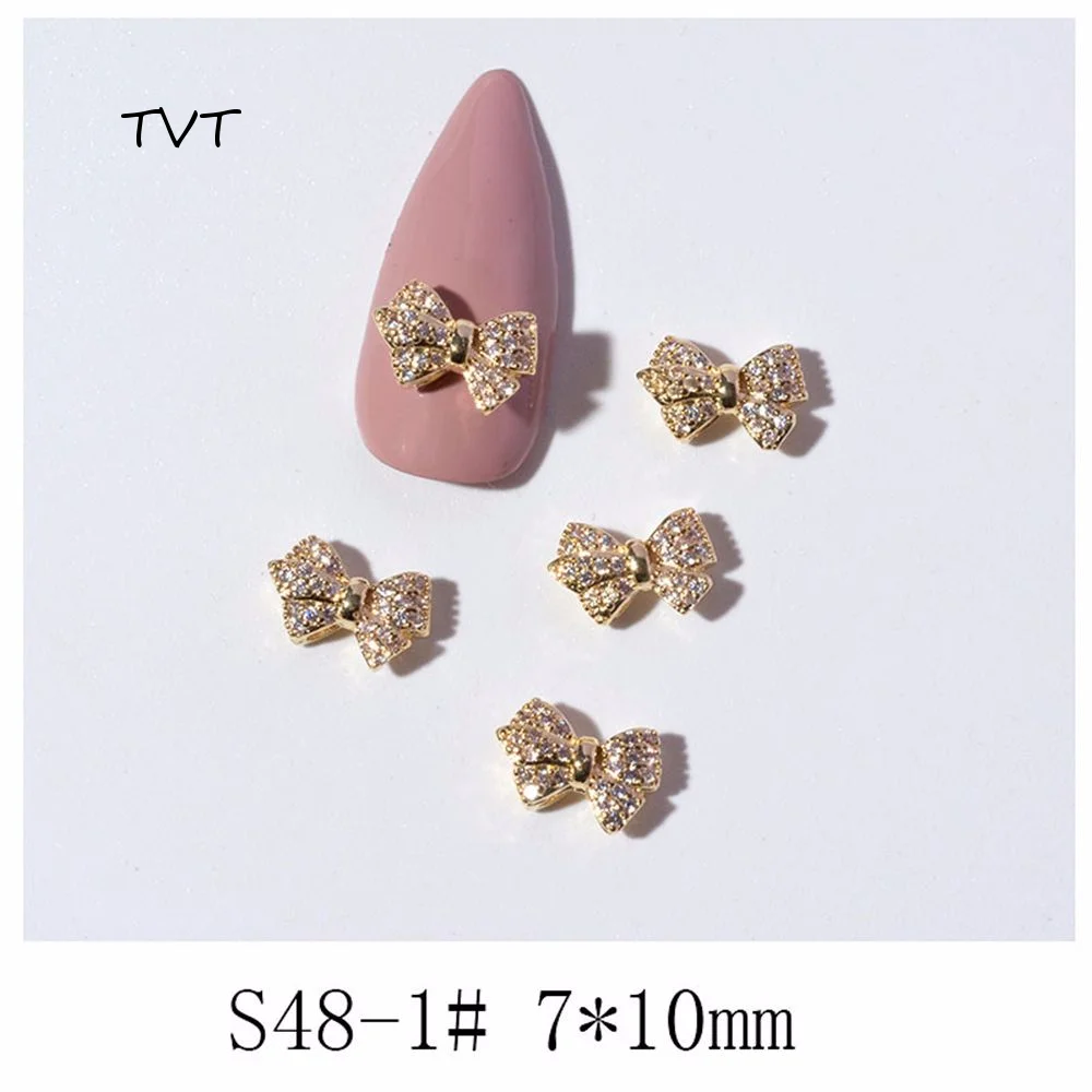 Flash Shiny Diamond Charms Pearl Crystal DIY Nail Art Decorations Bow Nail Rhinestones Butterfly Nail Jewelry Manicure Tools