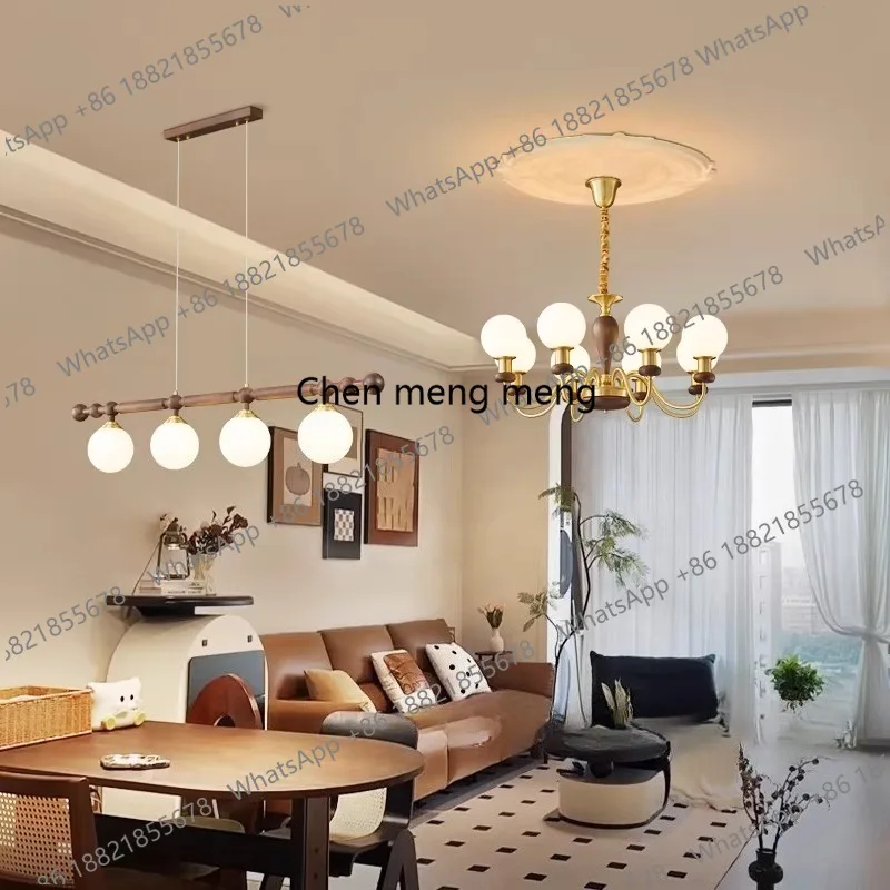 All Copper American Middle French Vintage Living Room Pendant Light New Chinese Bedroom Light