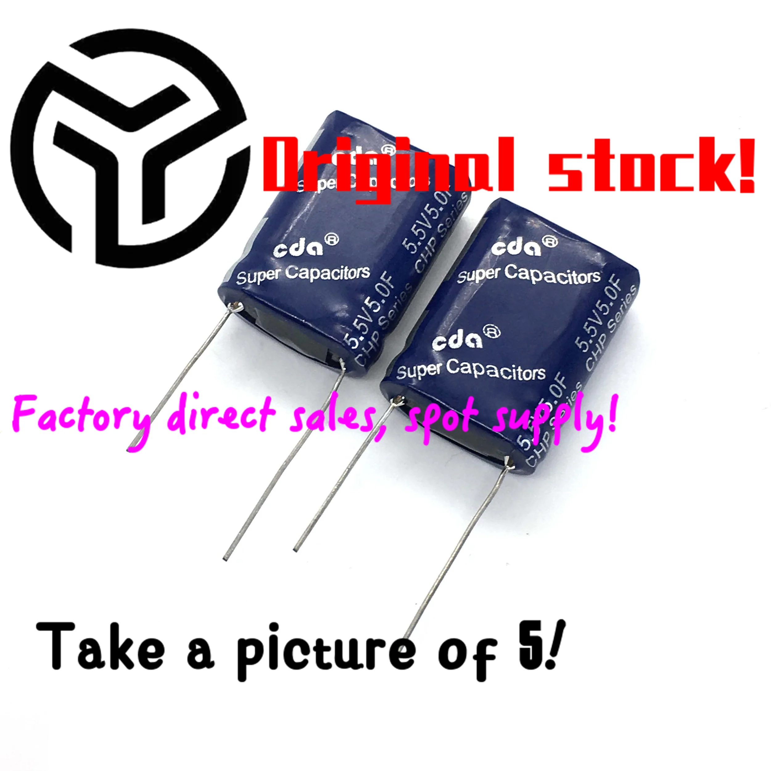 

Combined super farad capacitor 5.5V 5.0f small module 5.5v5f farad capacitor 28*20.5*1 New spot direct sales