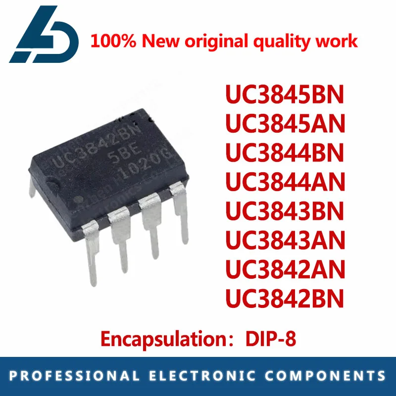 10Pcs Import UC3842AN UC3842BN UC3843AN UC3843BN UC3844AN UC3844BN UC3845AN UC3845BN DIP-8 IC Chip Stock Wholesale