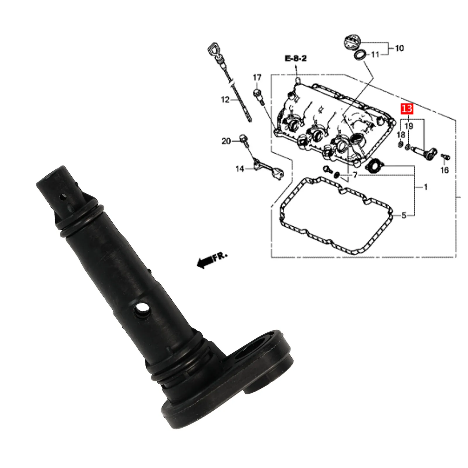 PCV Valve Accessories 17130-RCA-A02 17130RCAA02 For Honda Ridgeline Odyssey Pilot Crosstour Acura MDX RLX 2006 2007 2008-2024