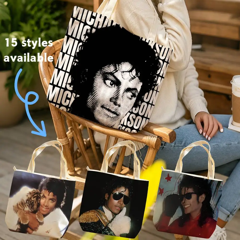 Beat-it MJ-Michael J-Jackson Canvas bags Support Custom suitable for School shopping, gifts, and Daily Commute