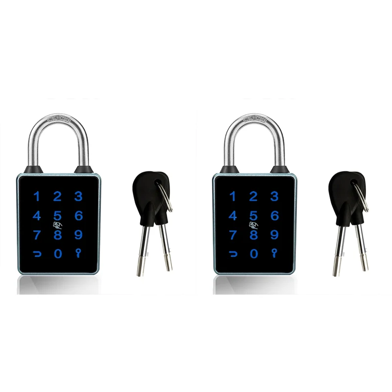 

【RECOMENDAR】2X Ttlock Password Bluetooth Padlock Touch Screen RFID IC Card Key Home Security Waterproof Cabinet Electronic Padlo