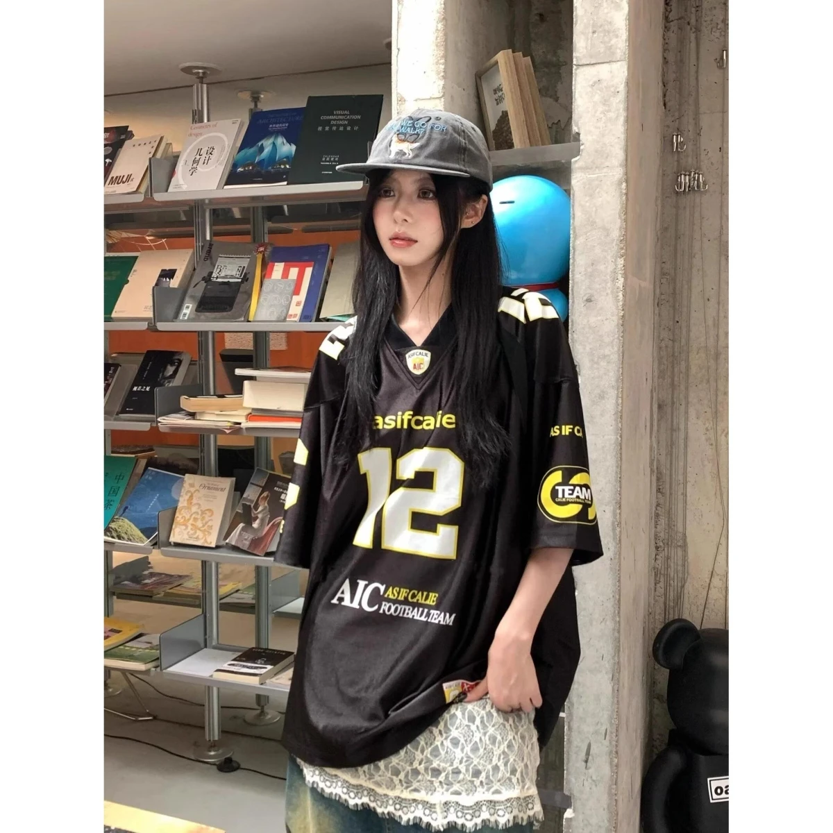 Retro American Print Short Sleeve T-Shirt Unisex Summer Casual Sport Breathable Quick Dry Ball Game Top Trendy round Neck