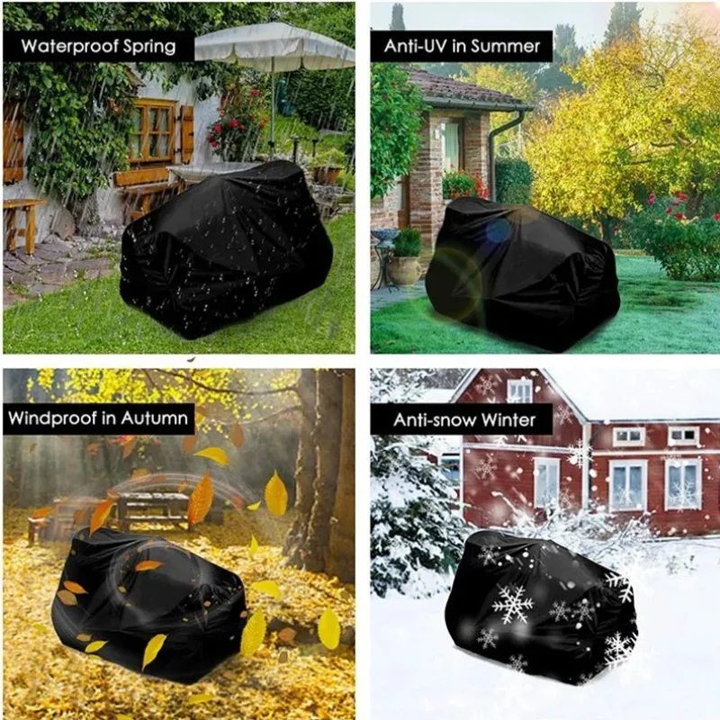 Grass Shoveling Cart Sunny Day Sun Protection Cover Rainy Day Rain Protection Cover Black Oxford Cloth