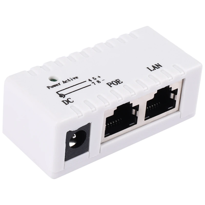 Poe Splitter Poe Injector Rj45 Dc 5.5Mm X 2.1Mm Input Passive Poe Injector Splitter Adapter Connector For Ip Network Camera