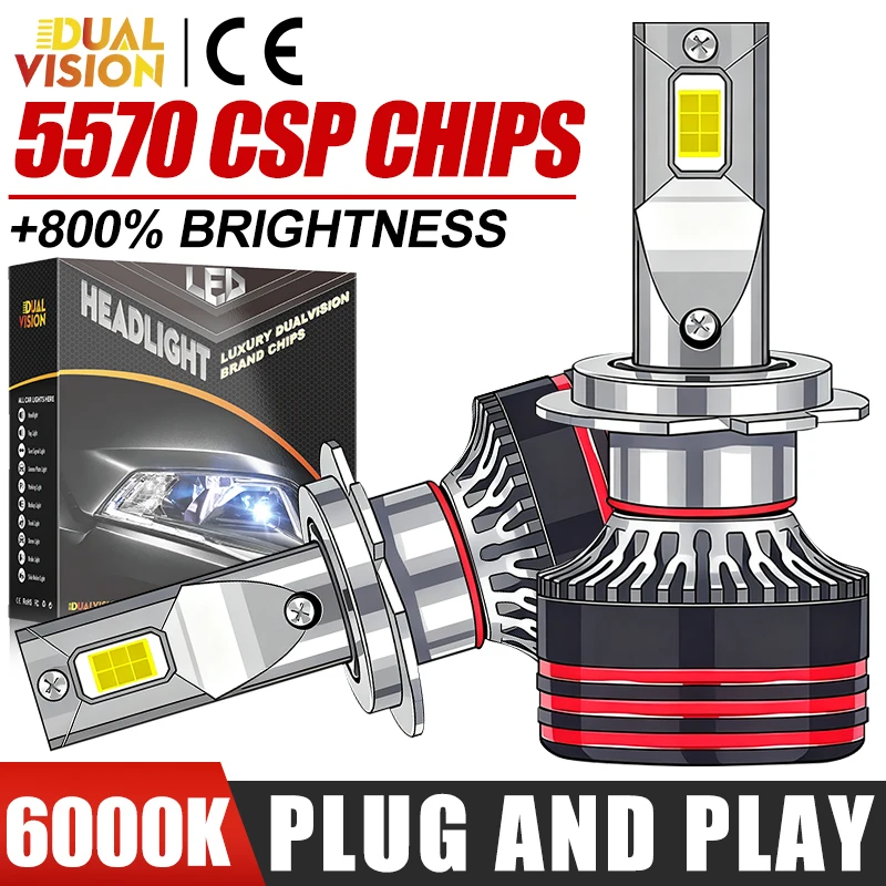 

Dualvision M8PRO H7 Светодиодные лампы H4 H3 H1 H11 H8 H9 9005 HB3 9006 HB4 9012 HIR2 Противотуманные фары Canbus 9054 CSP 6000K Светодиодные автомобильные фары M8 Pro