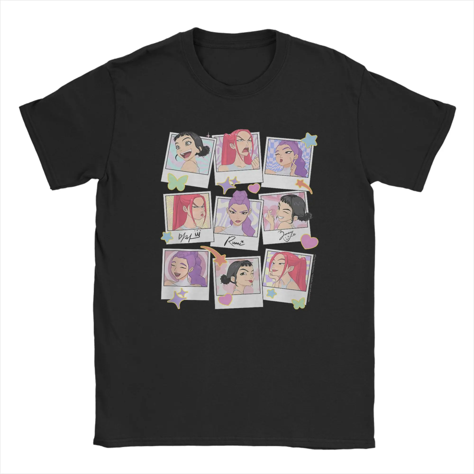 

Halloween Huntrix Polaroid Frames T-Shirt Summer Streetwear T Shirts Cotton Fashion Tee Shirt For Men Short Sleeves Clothing