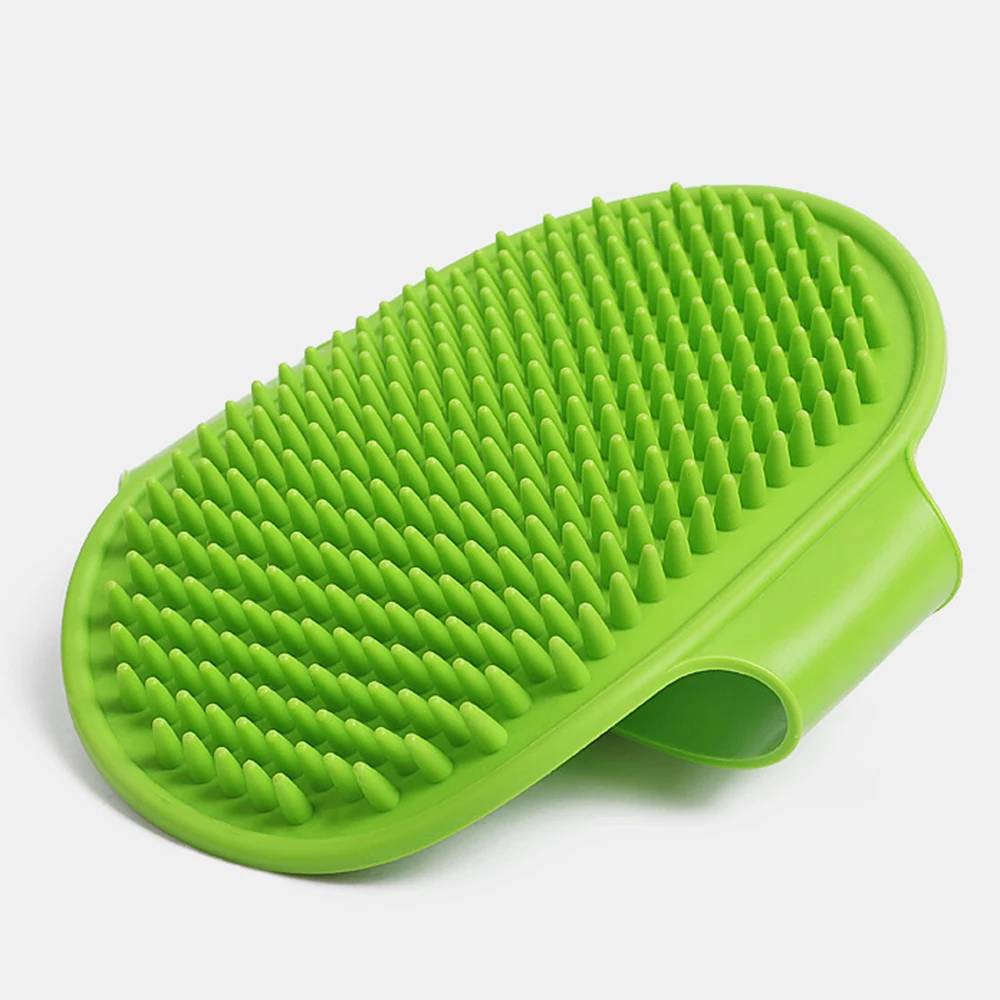 1PC Soft Rubber Dog Brush Comb Cat Bath Brush Rubber Glove Hair Fur Grooming Massage Brush For Dog Cats Pet Bath Supplies image 5