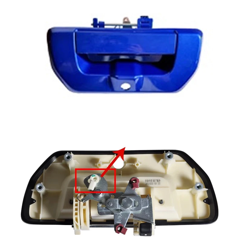 

Blue Pickup Bed Tailgate Handle/Tailboard Outer Latch (With Lock) for Great Wall Cannon Passenger/Off-Road Versions