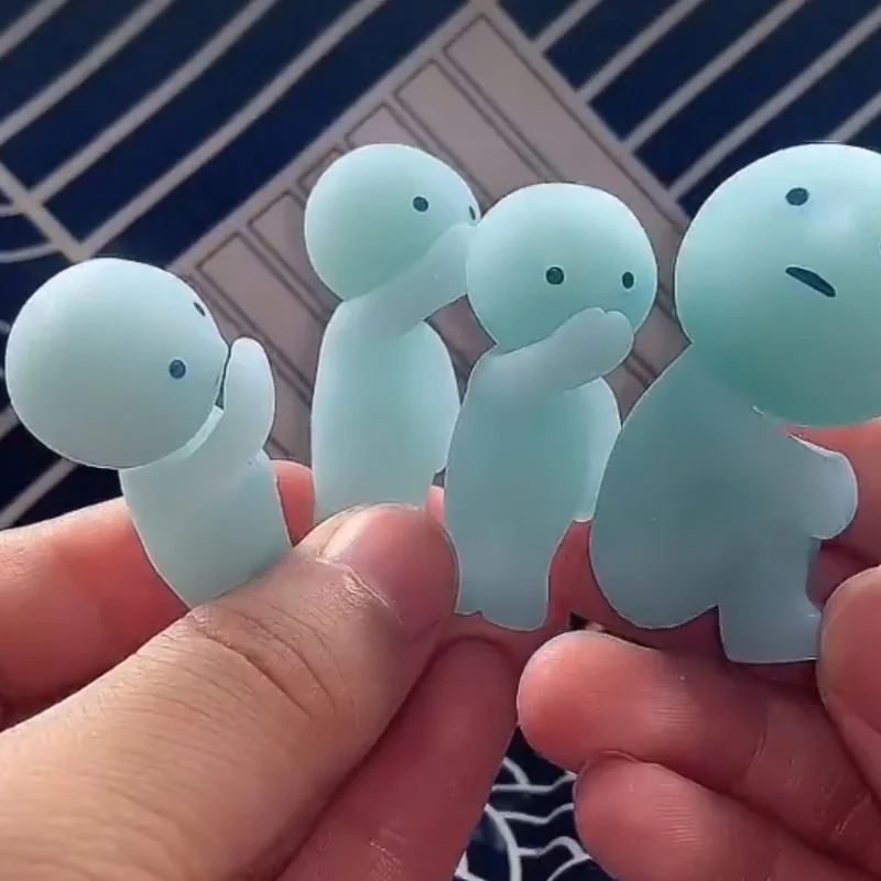 

Sonny Angel Smiski Toilet Series Mini Figure Glow in The Dark Mystery Blind Box Green Dolls Desktop Ornament Surprise Gifts Toys