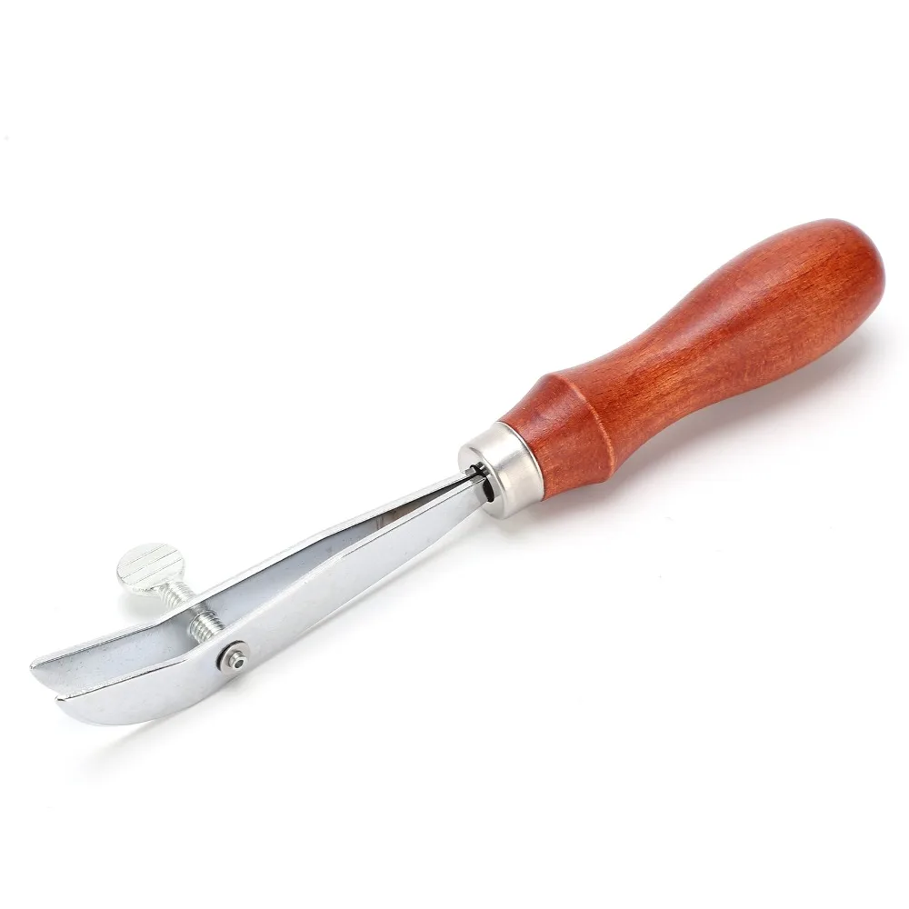 Wooden Handle Leather Creaser Width Adjustable 7.5 inch Leather Edger Skiving Working Tool for DIY Leathercraft Projects