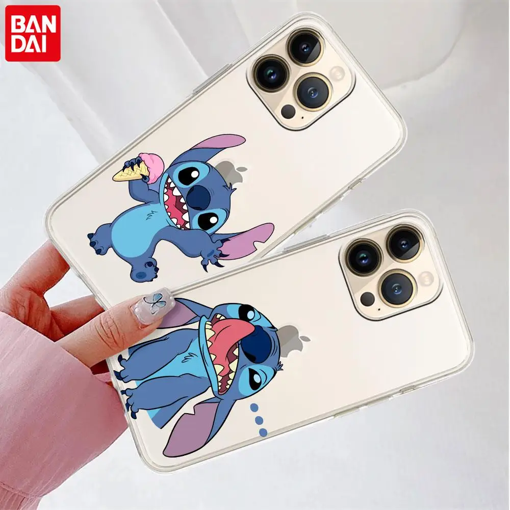 Śliczne Lilo ścieg etui do iPhone 13 12 15 11 Pro Max 7 8 12 mini Plus XR XS 15 Plus 15 Pro Max 15 TPU miękkie etui na telefon