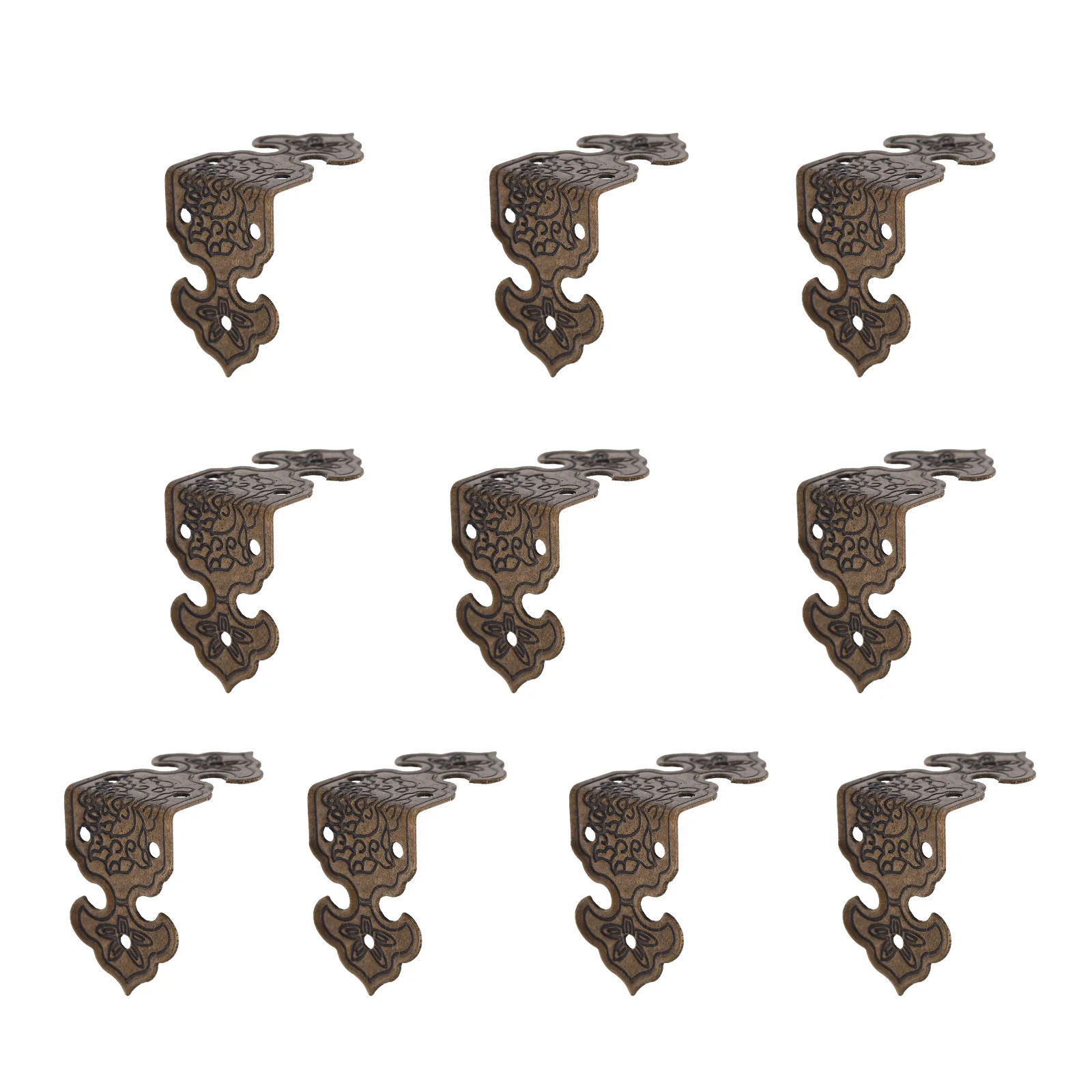 

10Pcs Metal Box Corner Protectors Vintage for Wooden Jewelry Box Toolbox Safety Guard Jewelry Case Guard