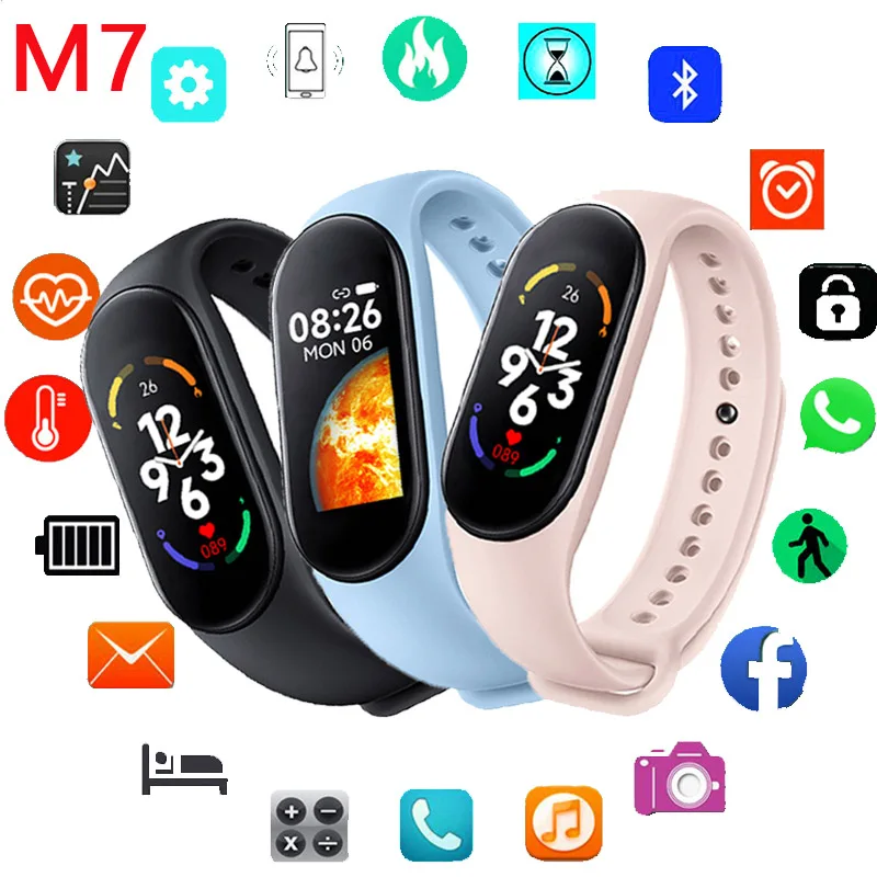 New M7 Smart Watch  IP67 Activity Tracking Call Reminder Information Health Monitoring Men's Women's Digital Bracelet Wristwatch