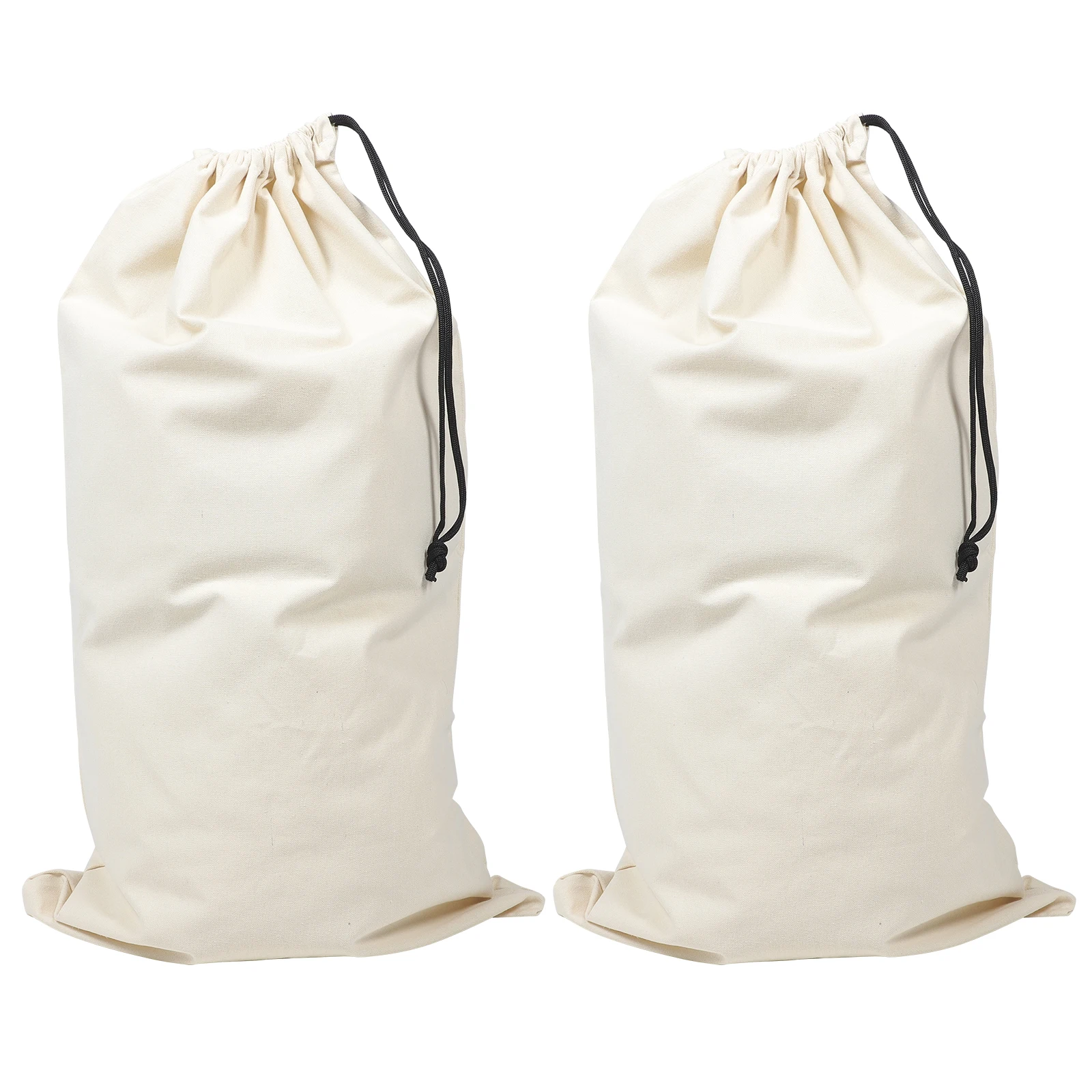 

2pcs White Storage Bags Drawstring Clothes Organizer Blanket Packing Pouch Dust Proof Travel Laundry Bag Household Container