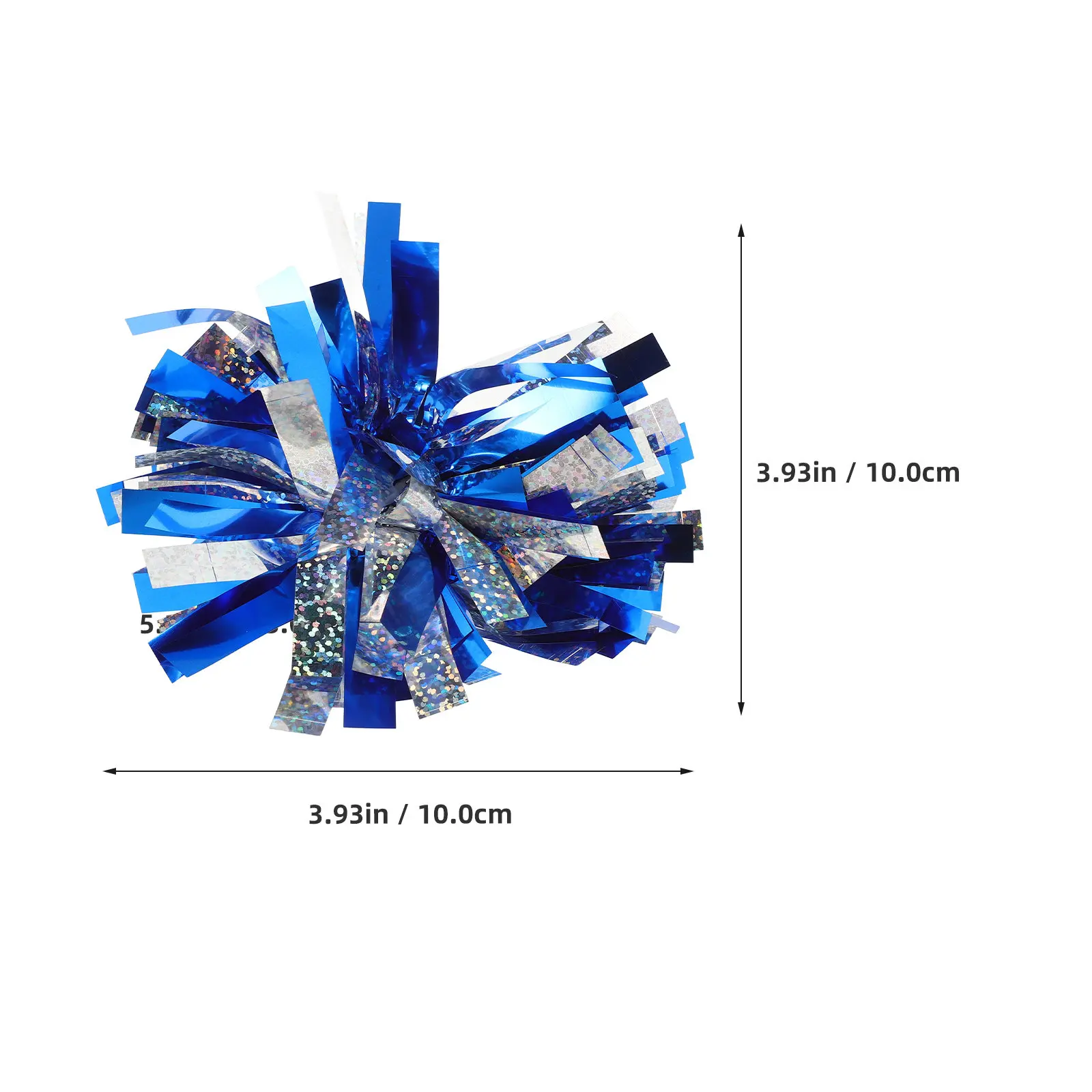 Performance Pom Poms Blue Silver Wrist Flowers Hair Tie Cheerleading Festival Party Decoration Cheerleader Pom Poms