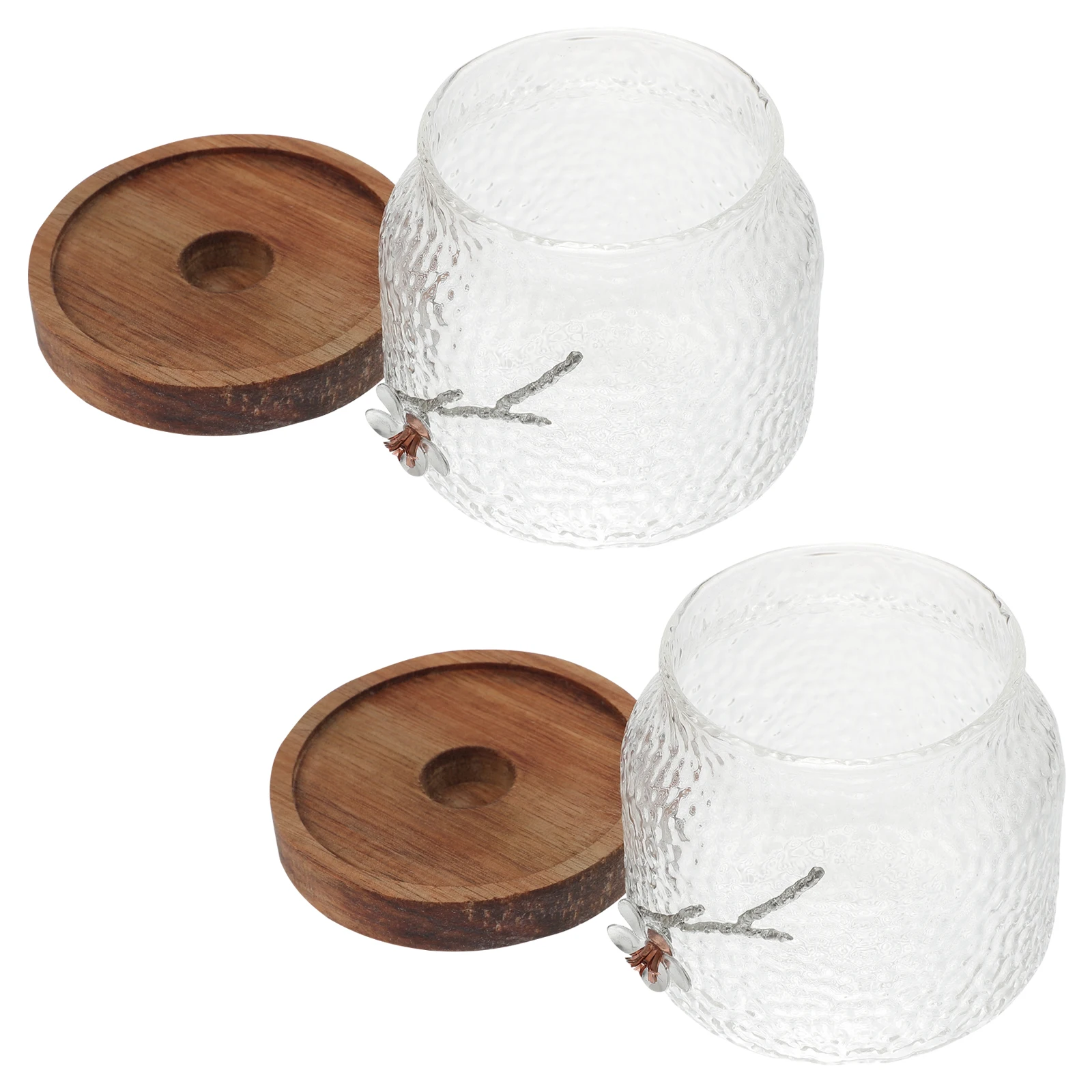 

2pcs Sealed Jar Glass Containers Storage Can Tea Dried Fruit Food Grain Tank Jars Airtight Safe Storing Preserving