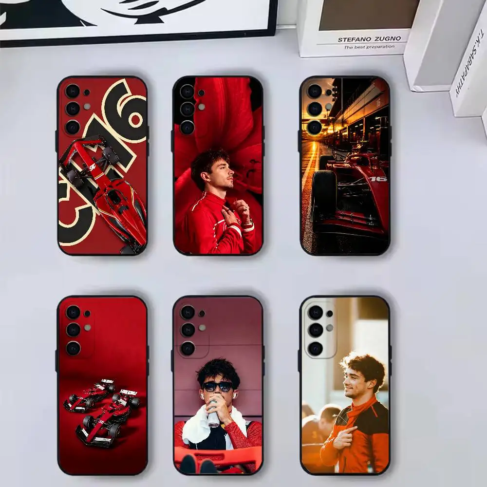 Cool Racing Driver Charles Leclerc  Phone Case For Samsung S25,S24,S21,S22,S23,S30,Ultra,S20,Plus,Fe,Lite,Note,10,Black Cover