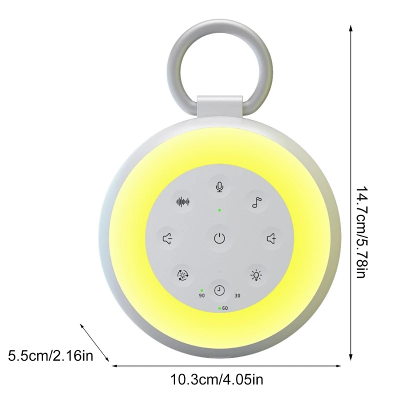 Baby White Noise Sound Device Draagbaar babyslaaphulpapparaat Babyslaapfopspeen met instelbare volumes Eenvoudig te bedienen