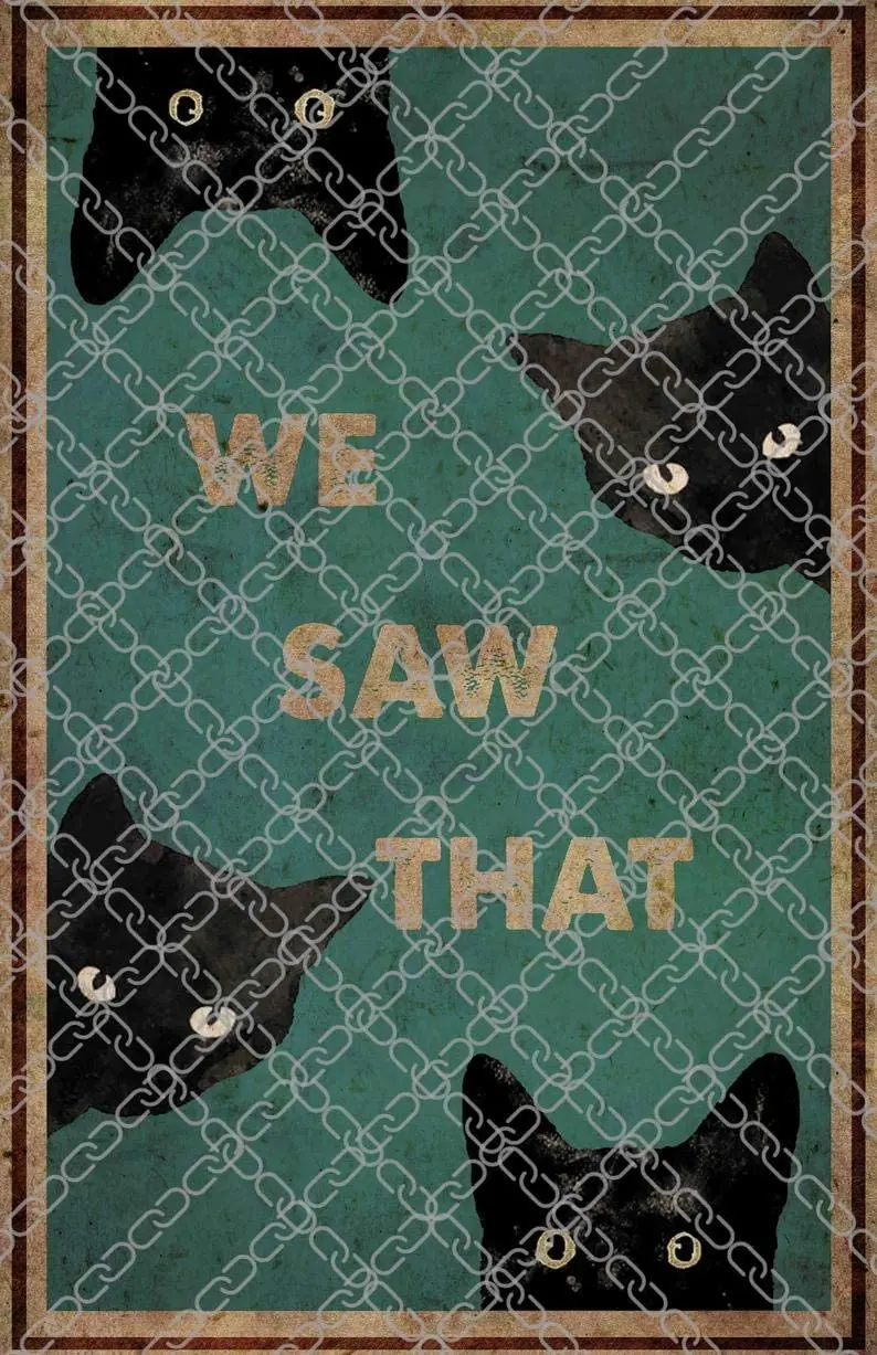 

Personalized Sign Decor We Saw That Tin Sign Remember to Wipe Cat Lovers Black Cat Tin Sign Funny Bathroom Art Wall Decor Signs