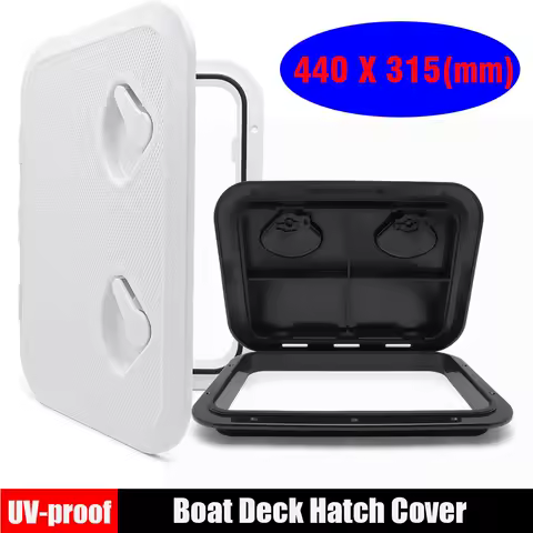 ABS Deck Access Hatch Cover Waterproof Boat Accessories 12.4"x17.32" For Marine Yacht RV Watertight Anti-UV Non-Skid Inspection