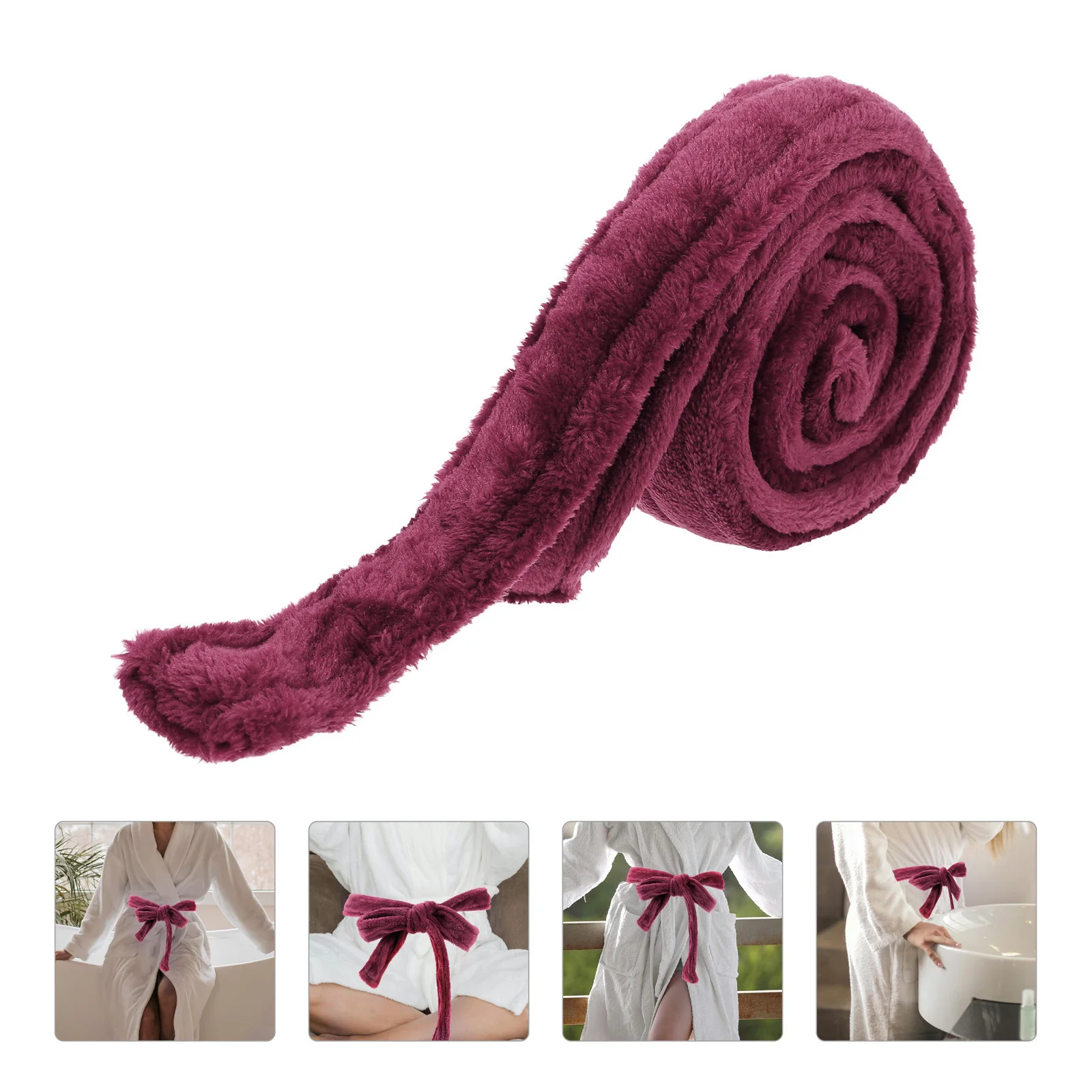 Dikke flanellen gewaadriem vervanging verstelbare badjasriem zacht comfortabel geschikt voor hotel spa badjas heupriem