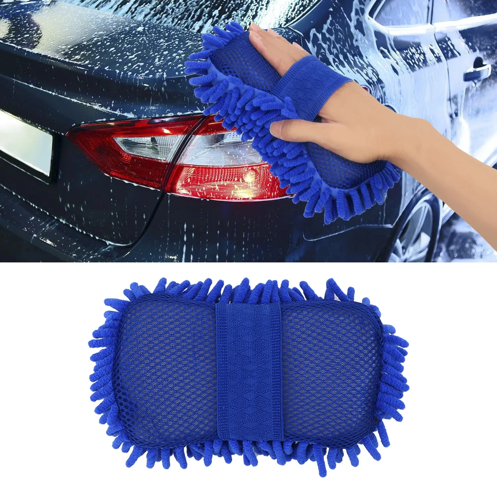 Car Foam Washer Mop Cleaning Soft Glove Washing Tools Brush Household Motorcycle Automotive Accessories Universal