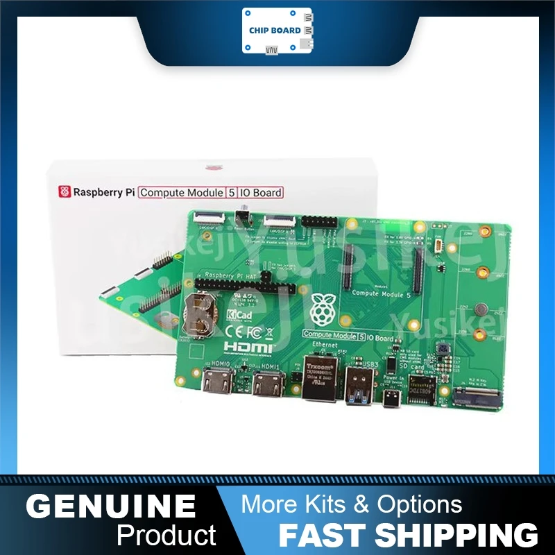 Official Raspberry Pi CM5 IO Board: Carrier board for Compute Module 5 development and prototyping.