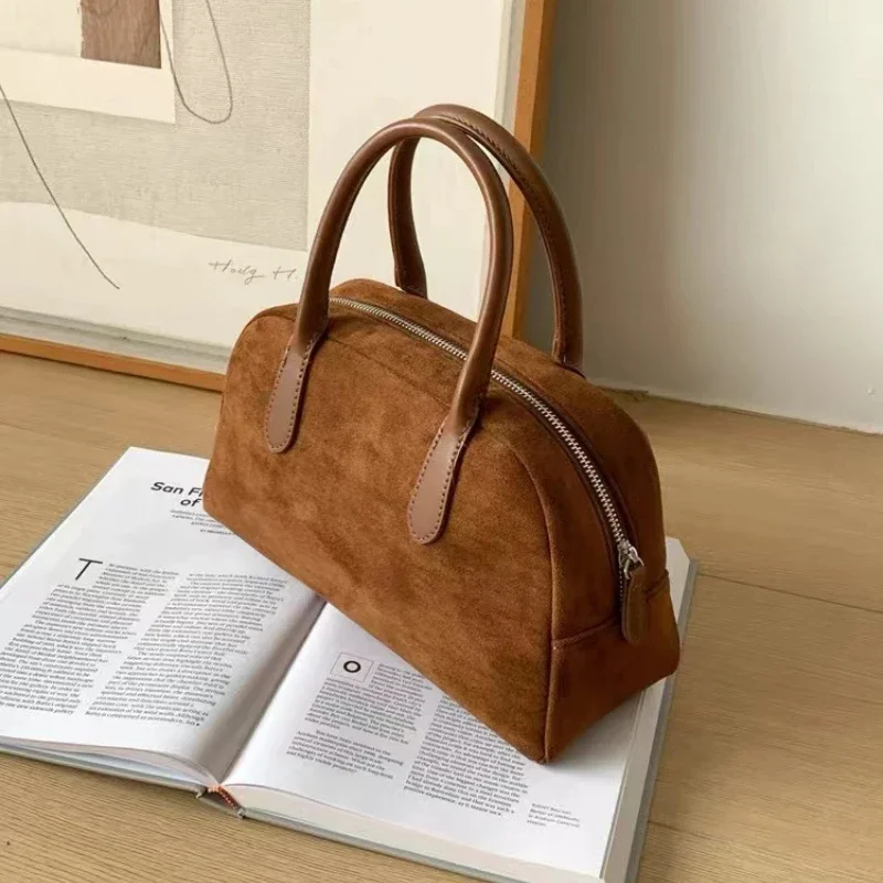 Small Tote Bags for Women Suede Bag Vintage Hand-held Pillow Bag Mother Kids Bags for Girl Designer Bags  Shoulder Bag Сумка Sac