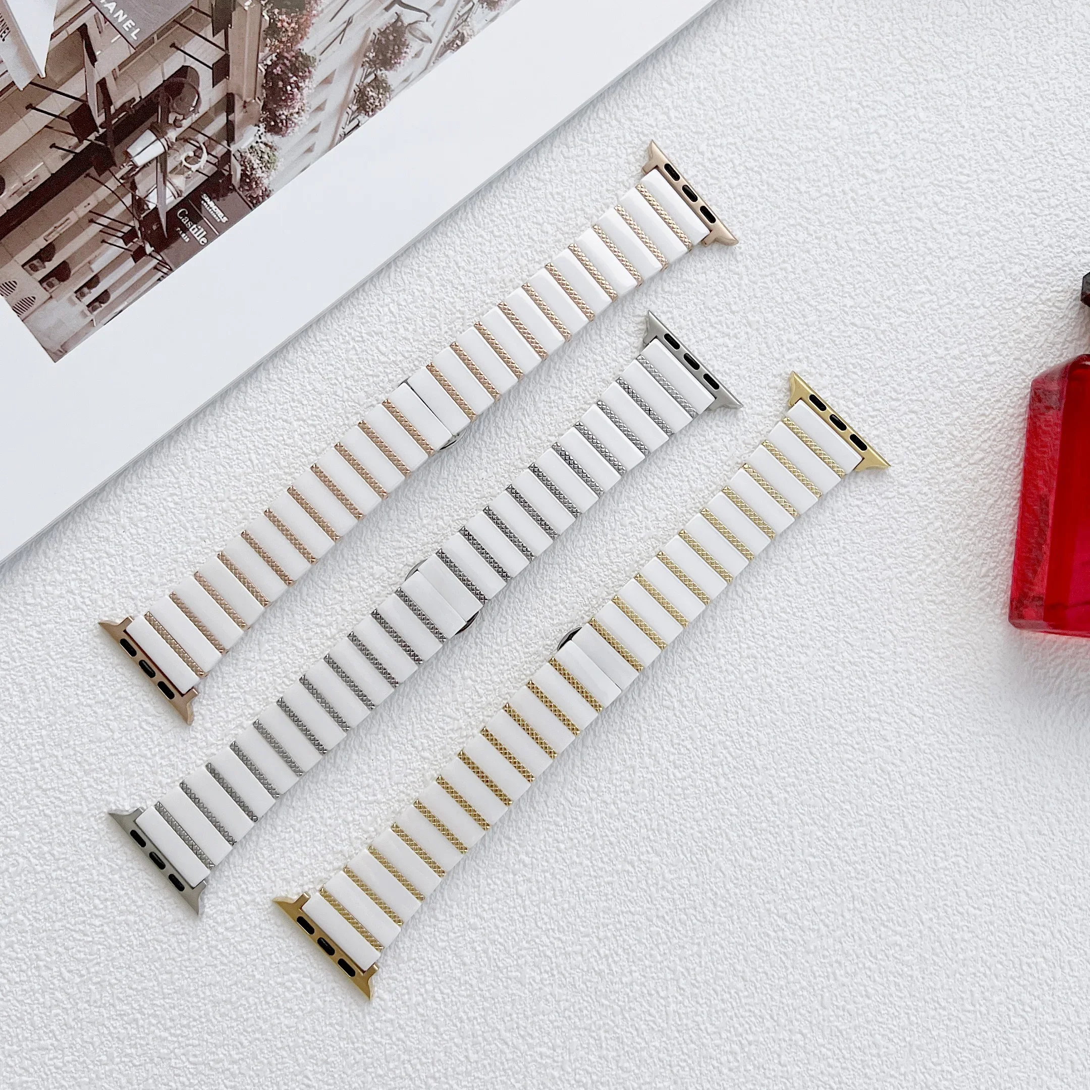 حزام معدني من السيراميك لساعة أبل الترا 2 SE 11 10 9 8 7 6 5 4 سوار معصم متين لساعة iWatch 49 مللي متر 45 مللي متر 40/41/44/42/46 مللي متر #3