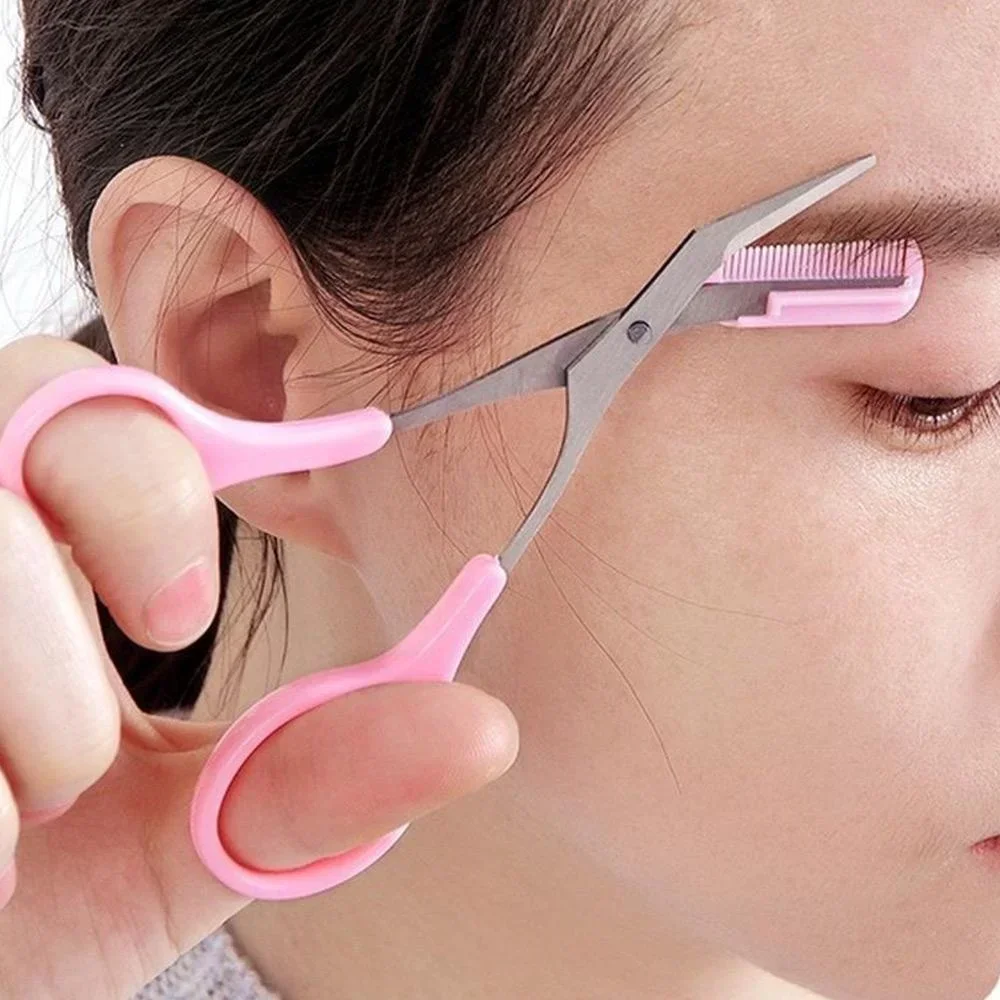 Stainless Steel Ear Nose Hair Trimmer with Comb for Beginners Women Portable Grooming Tool