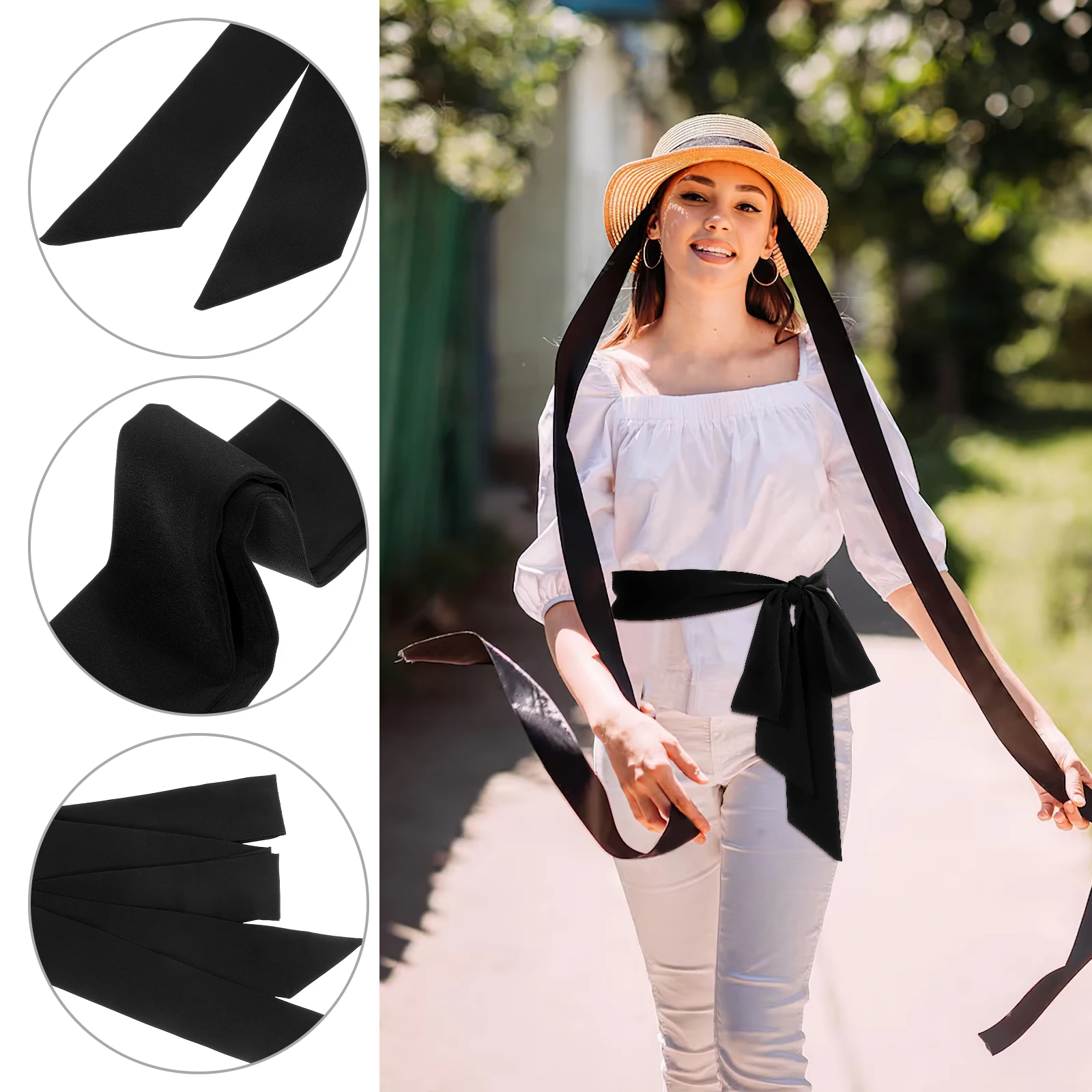 

Elegant Sash Wedding Belt Bridal Waist Belts Robe Belt Women Tie Bow Wedding Fabric Robe Gown Dress Silk Scarf