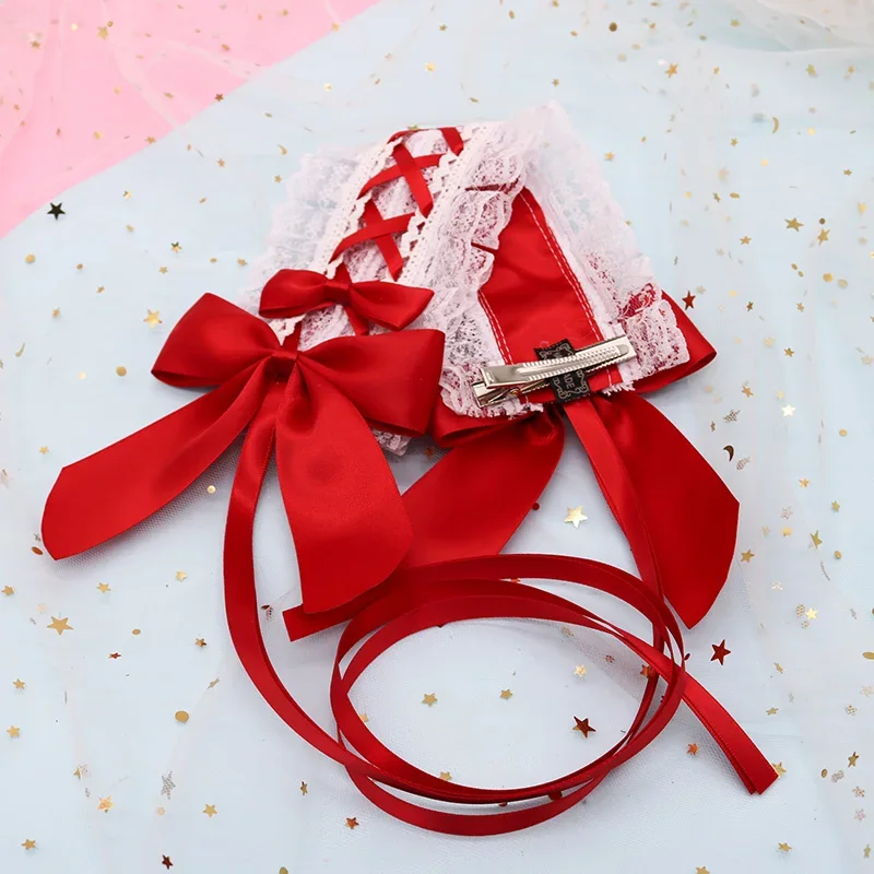 Mignon Lolita blanc dentelle Lolita bandeau Anime femme de chambre doux Kc Cosplay coiffure cheveux accessoires